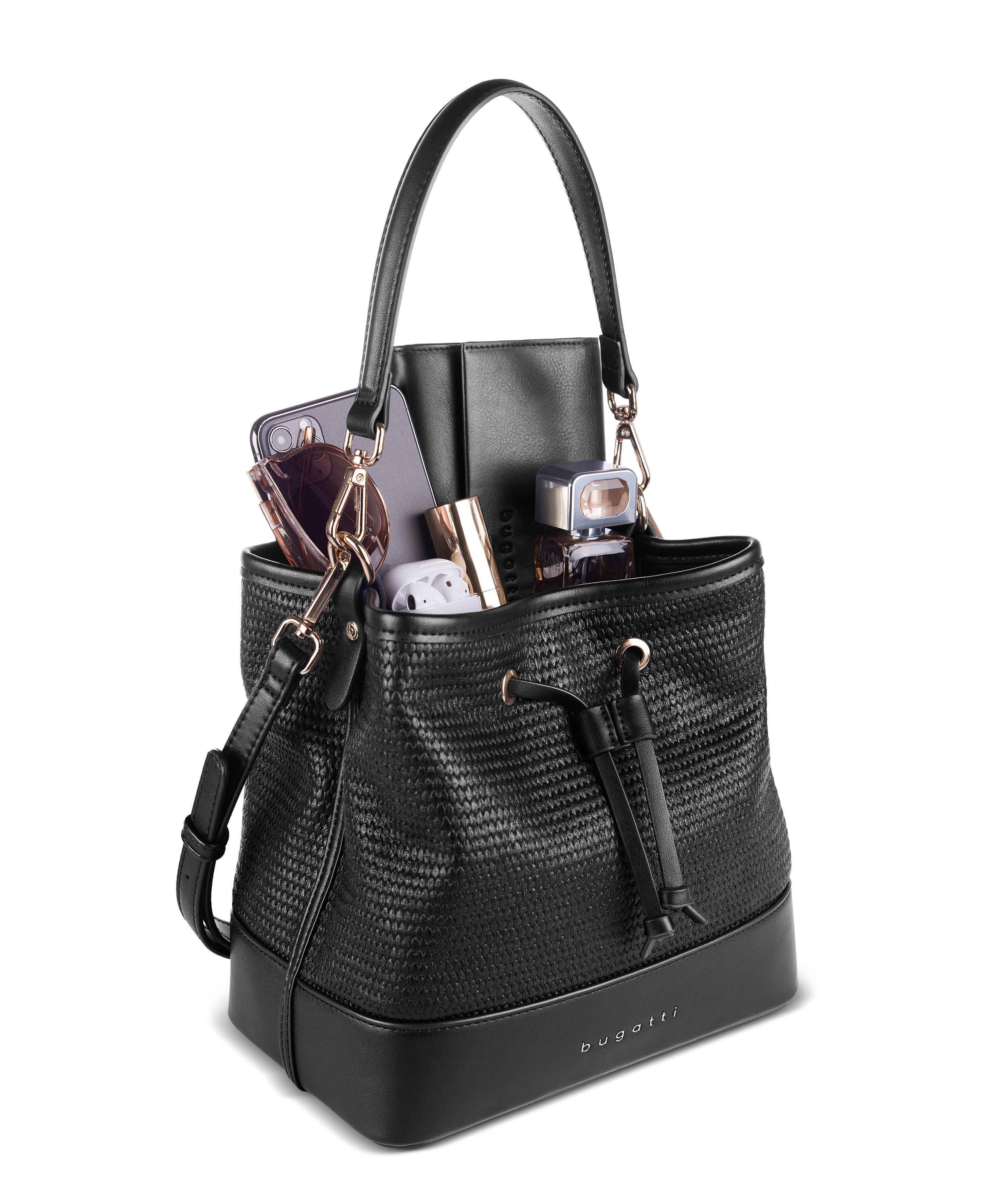 Bugatti ISA Beuteltasche, schwarz – Ansicht 1