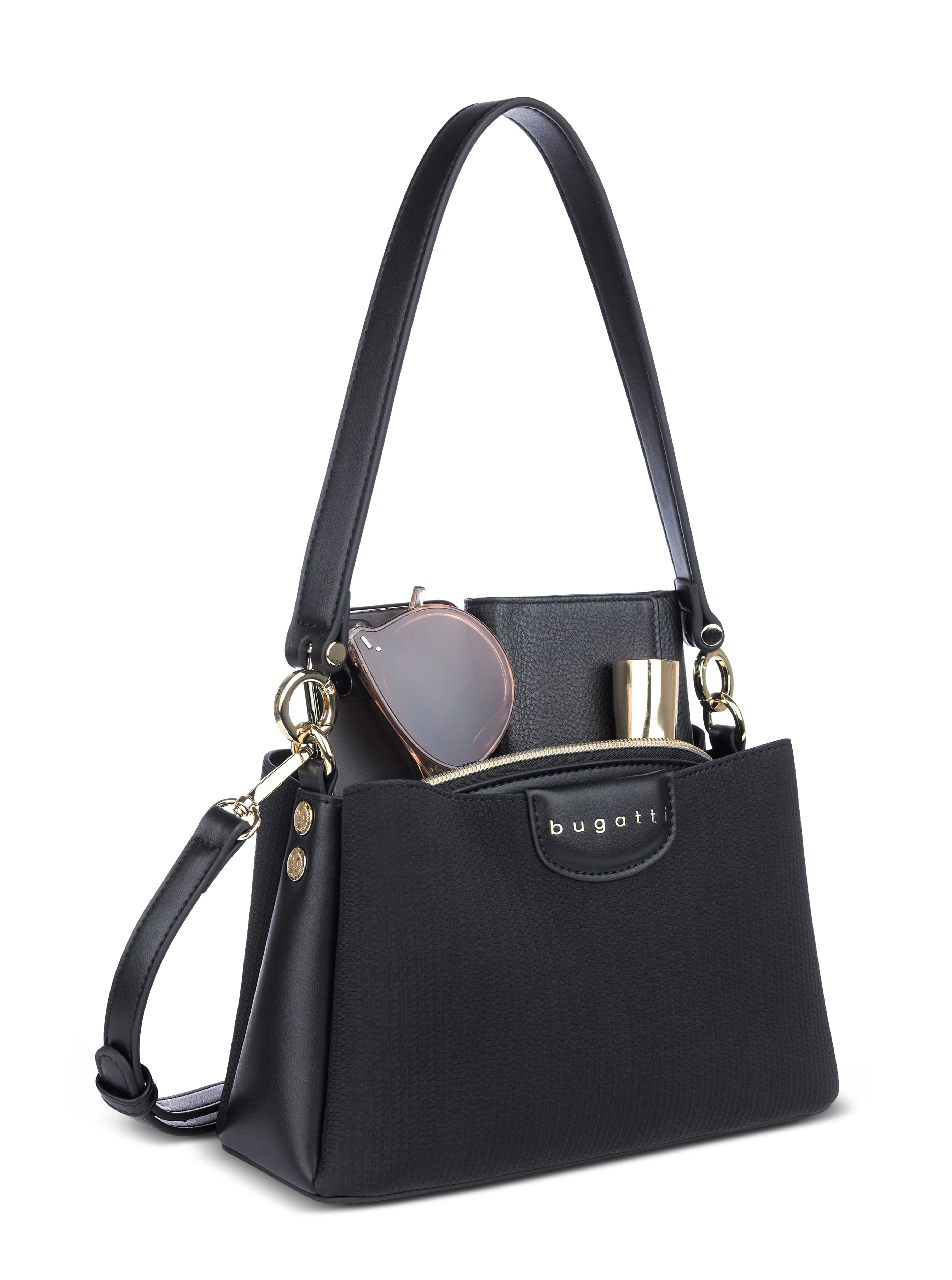 Bugatti LEAH Schultertasche, schwarz – Ansicht 1