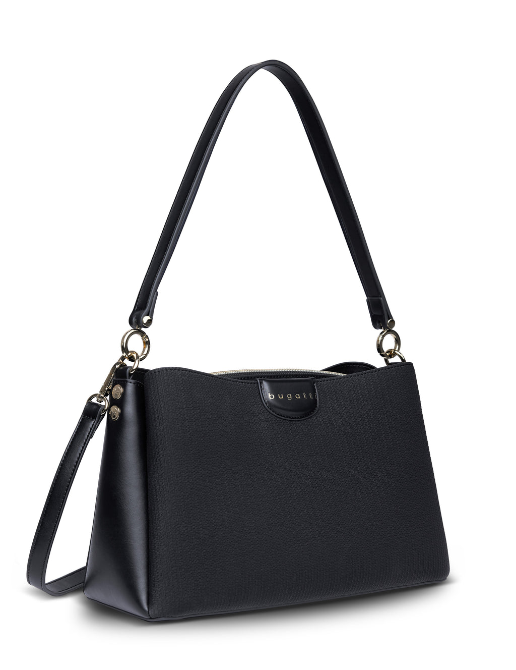 Bugatti LEAH Schultertasche M, schwarz – Ansicht 3