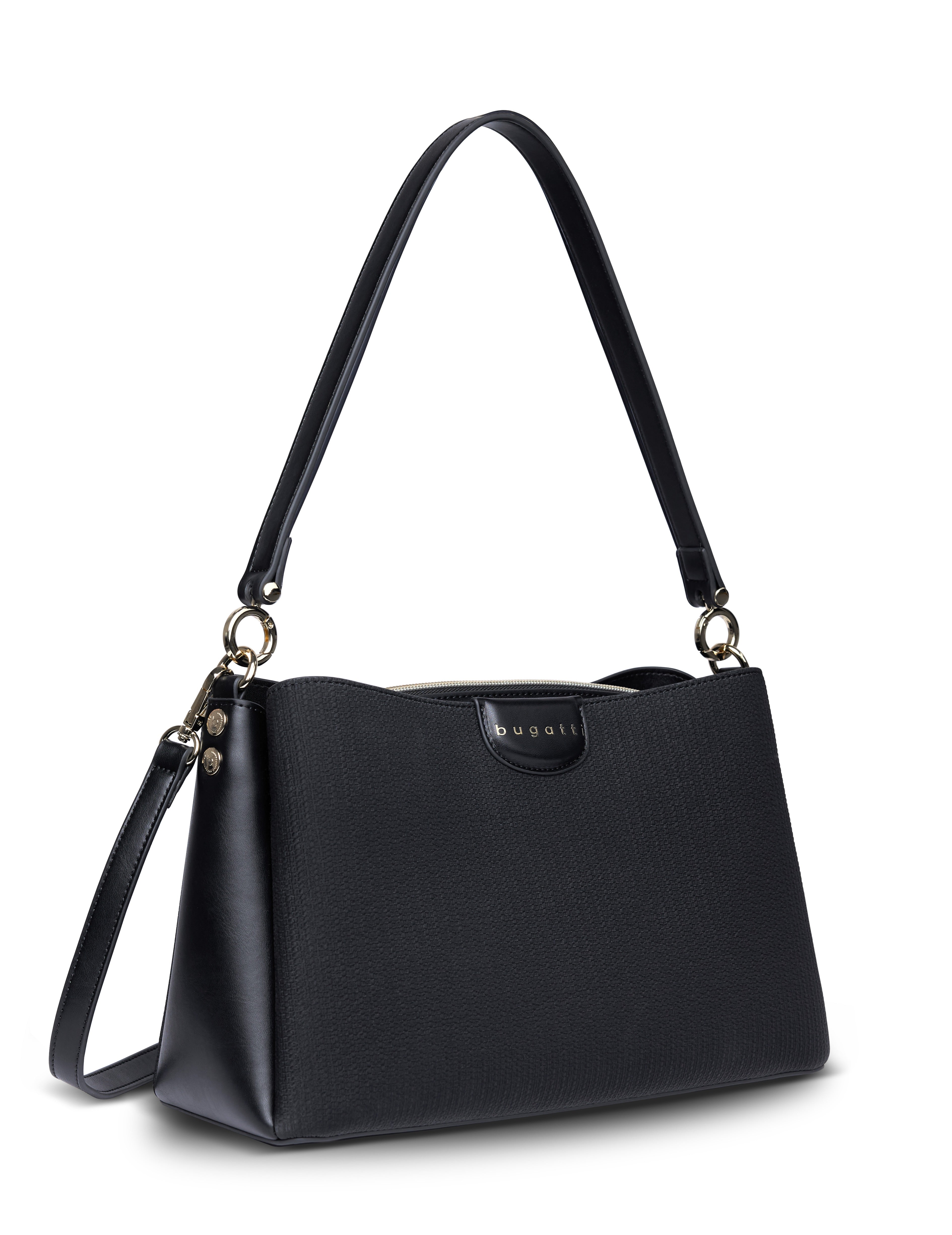 Bugatti LEAH Schultertasche M, schwarz – Ansicht 3
