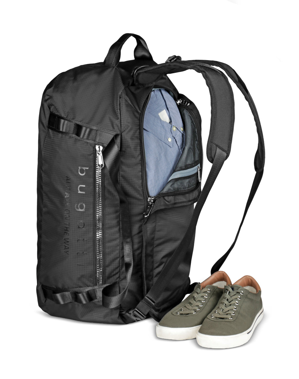 Bugatti Letter's Reisetasche 2 in 1, schwarz – Ansicht 1