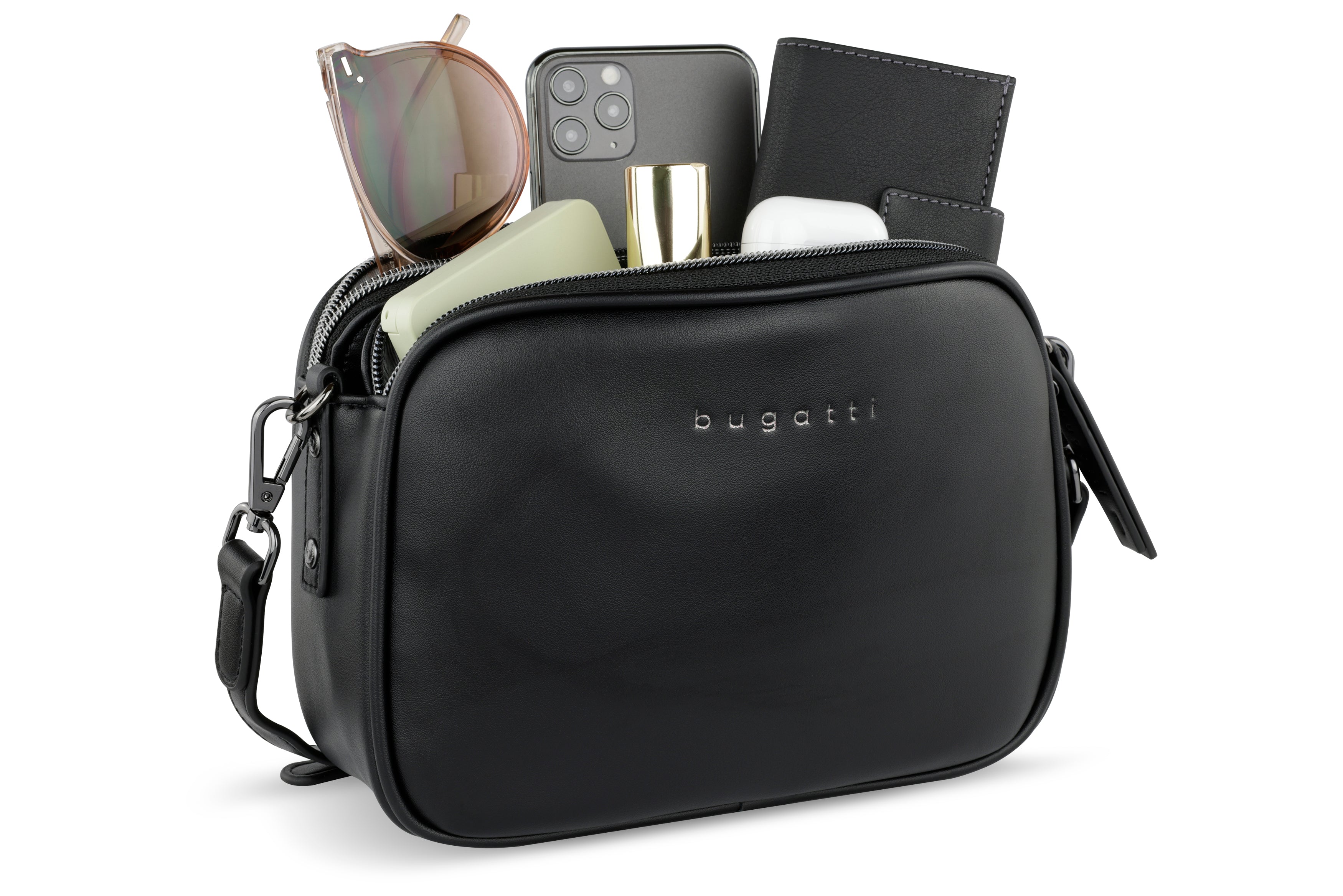 Bugatti Almata Schultertasche, schwarz – Ansicht 1