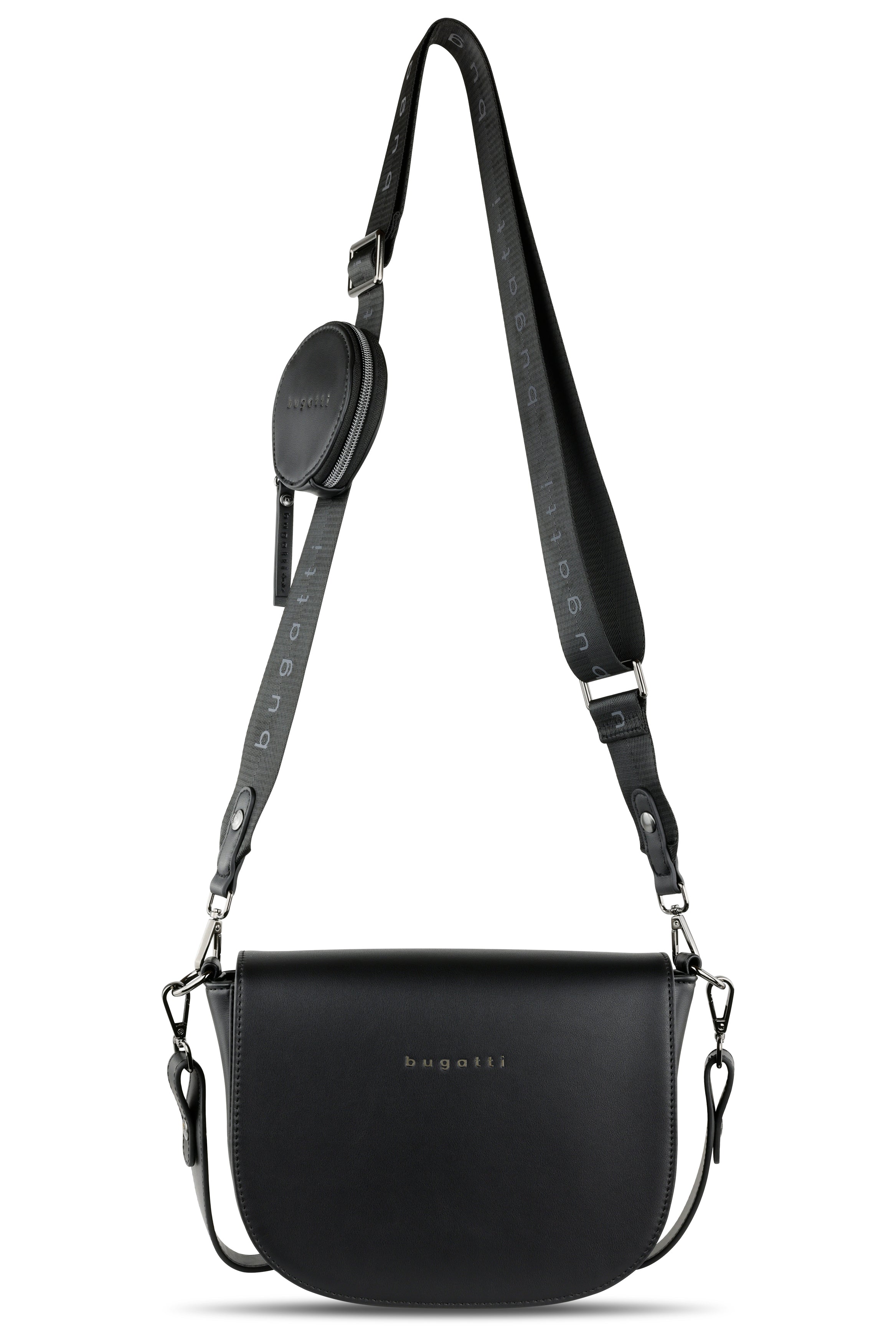 Bugatti Almata Schultertasche M, schwarz – 49665801 – Ansicht 4