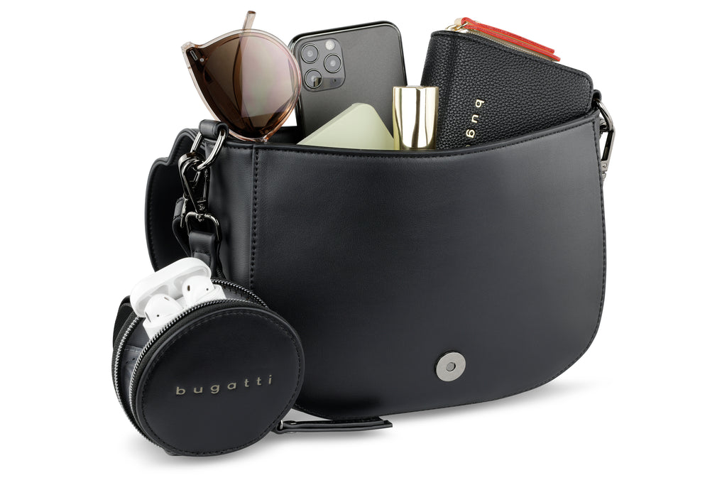 Bugatti Almata Schultertasche M, schwarz – 49665801 – Ansicht 1