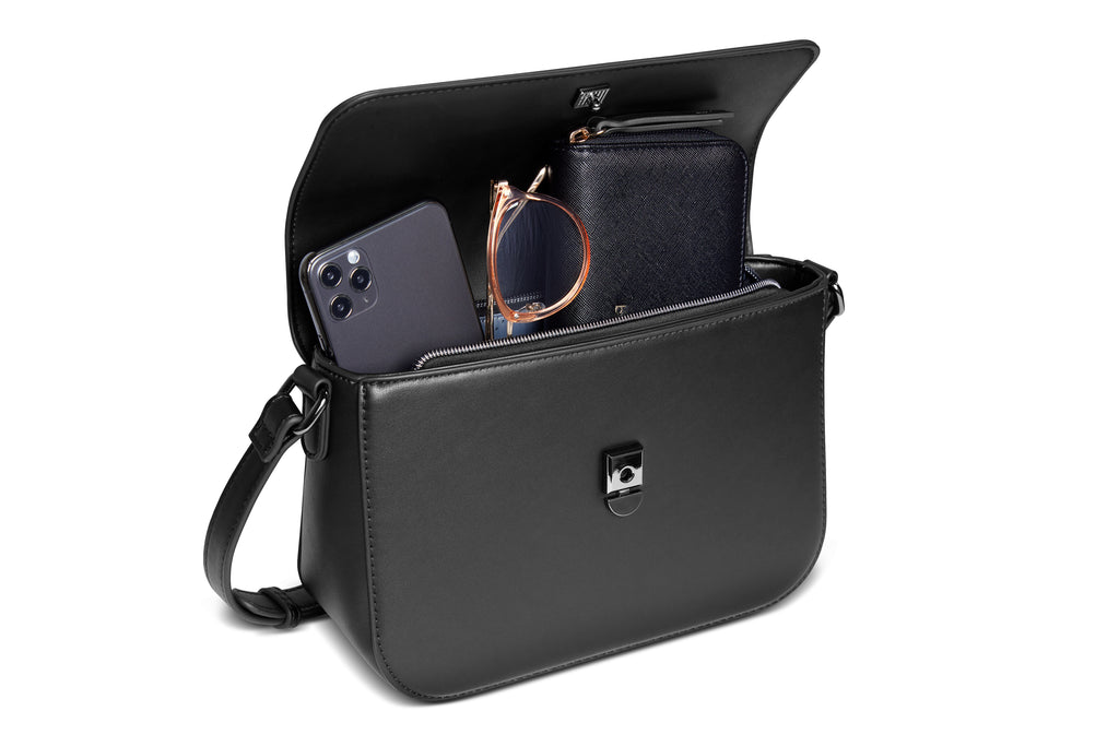Bugatti Almata Schultertasche M, schwarz – 49666301 – Ansicht 1