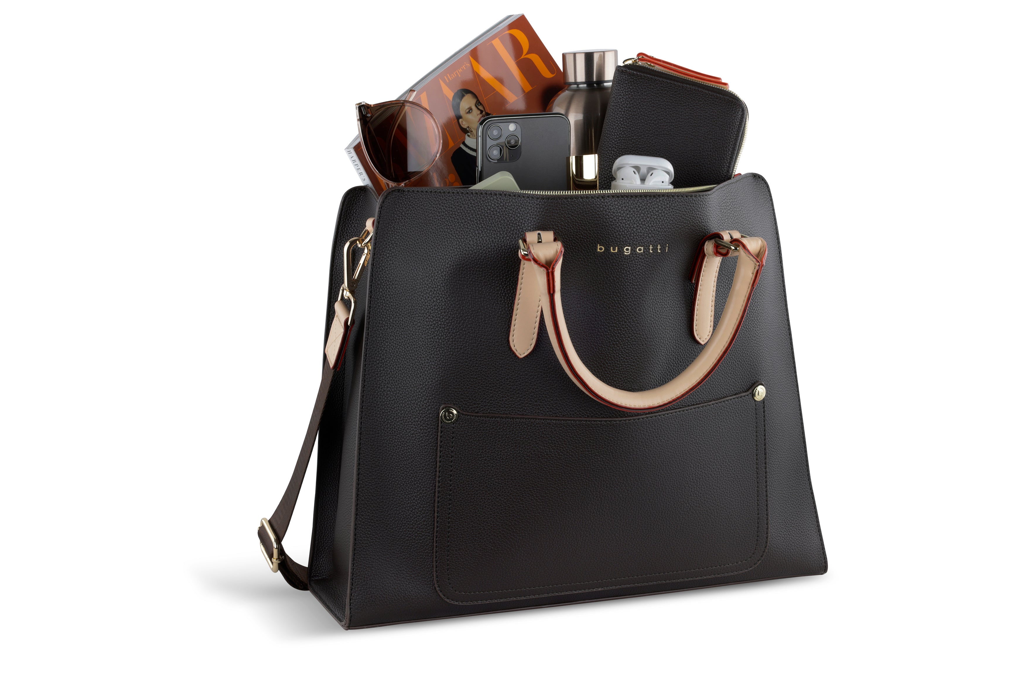 Bugatti ELLA Kurzgrifftasche XL, dunkelbraun – Ansicht 1