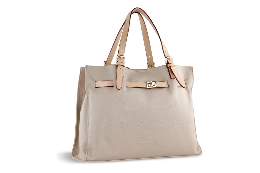 Bugatti ELLA Schultertasche groß, beige – Ansicht 1