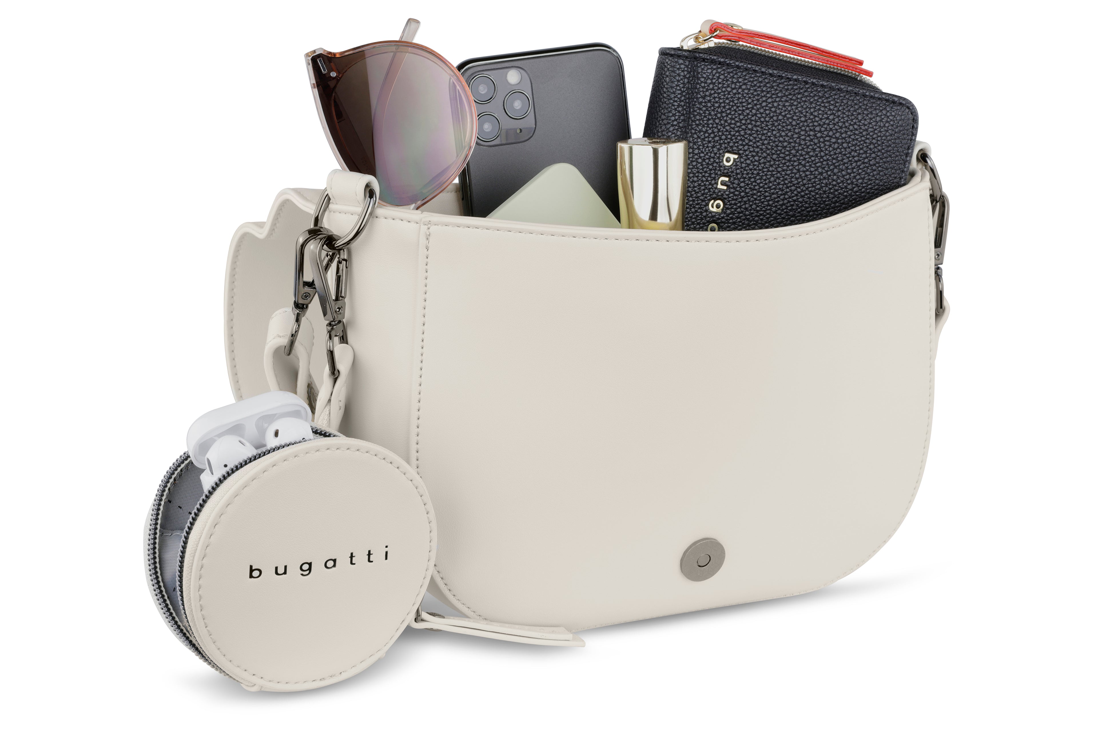 Bugatti Almata Schultertasche M, beige – Ansicht 1