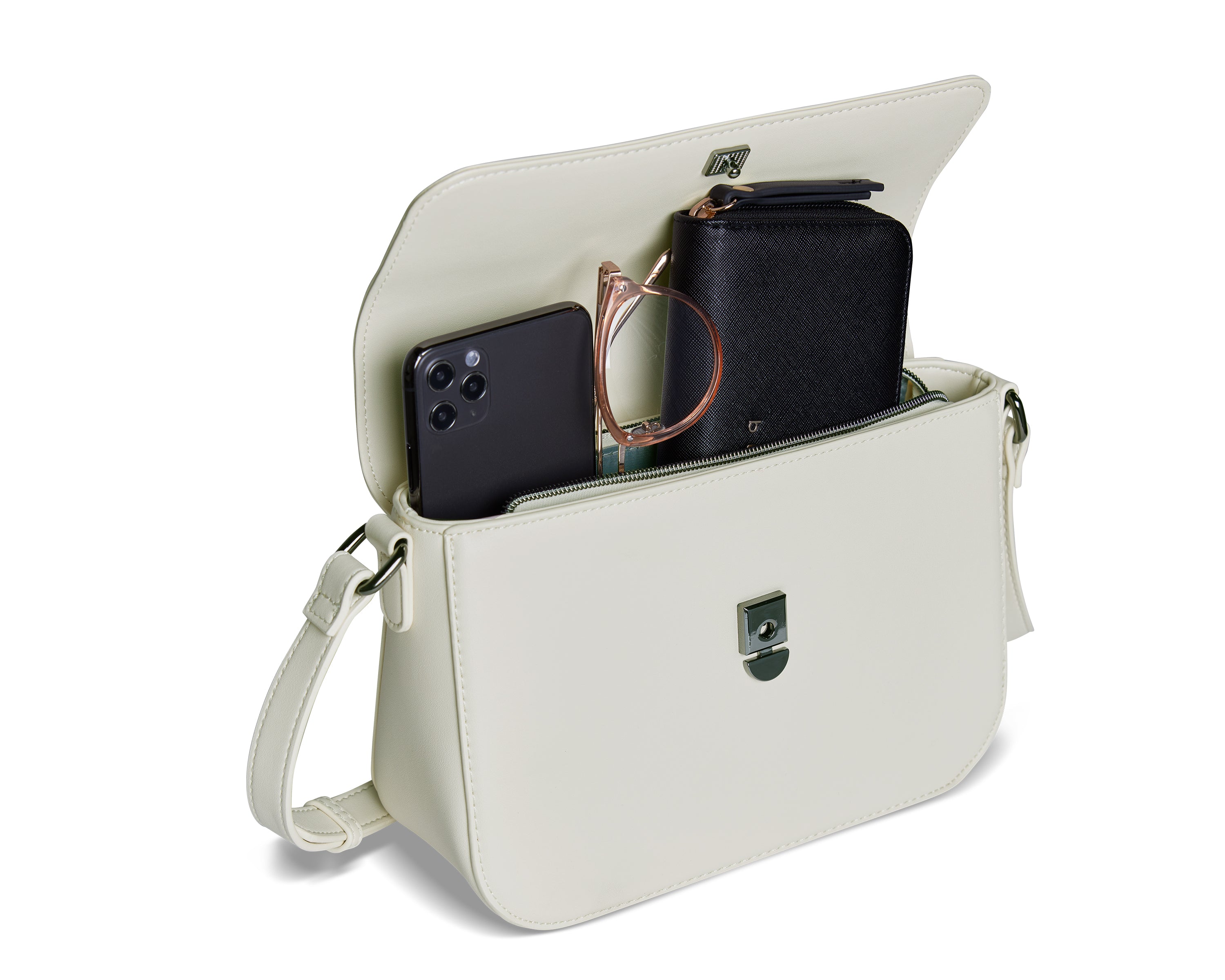 Bugatti Almata Schultertasche M, biege – Ansicht 1
