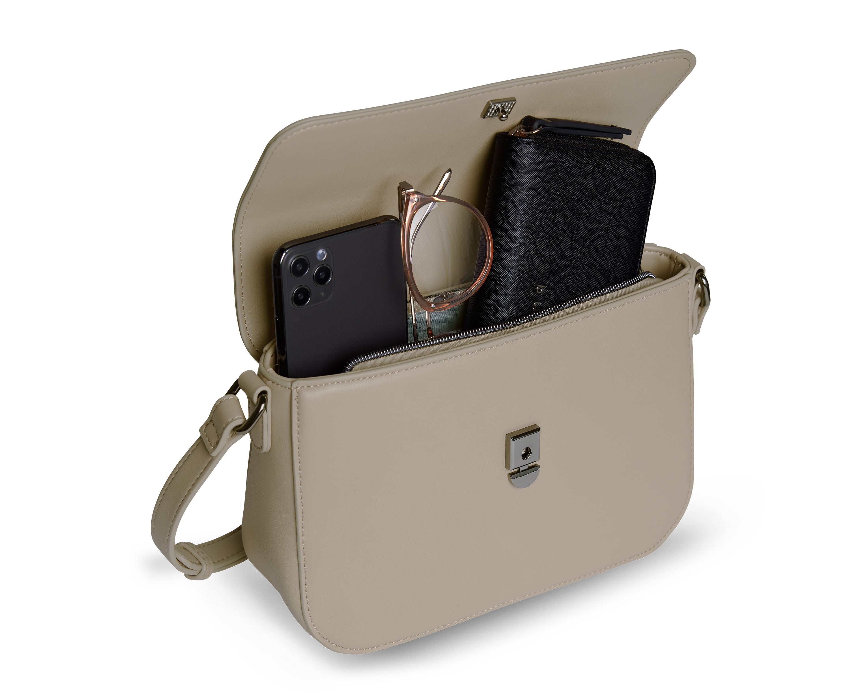 Bugatti Almata Schultertasche S, sand – Ansicht 1