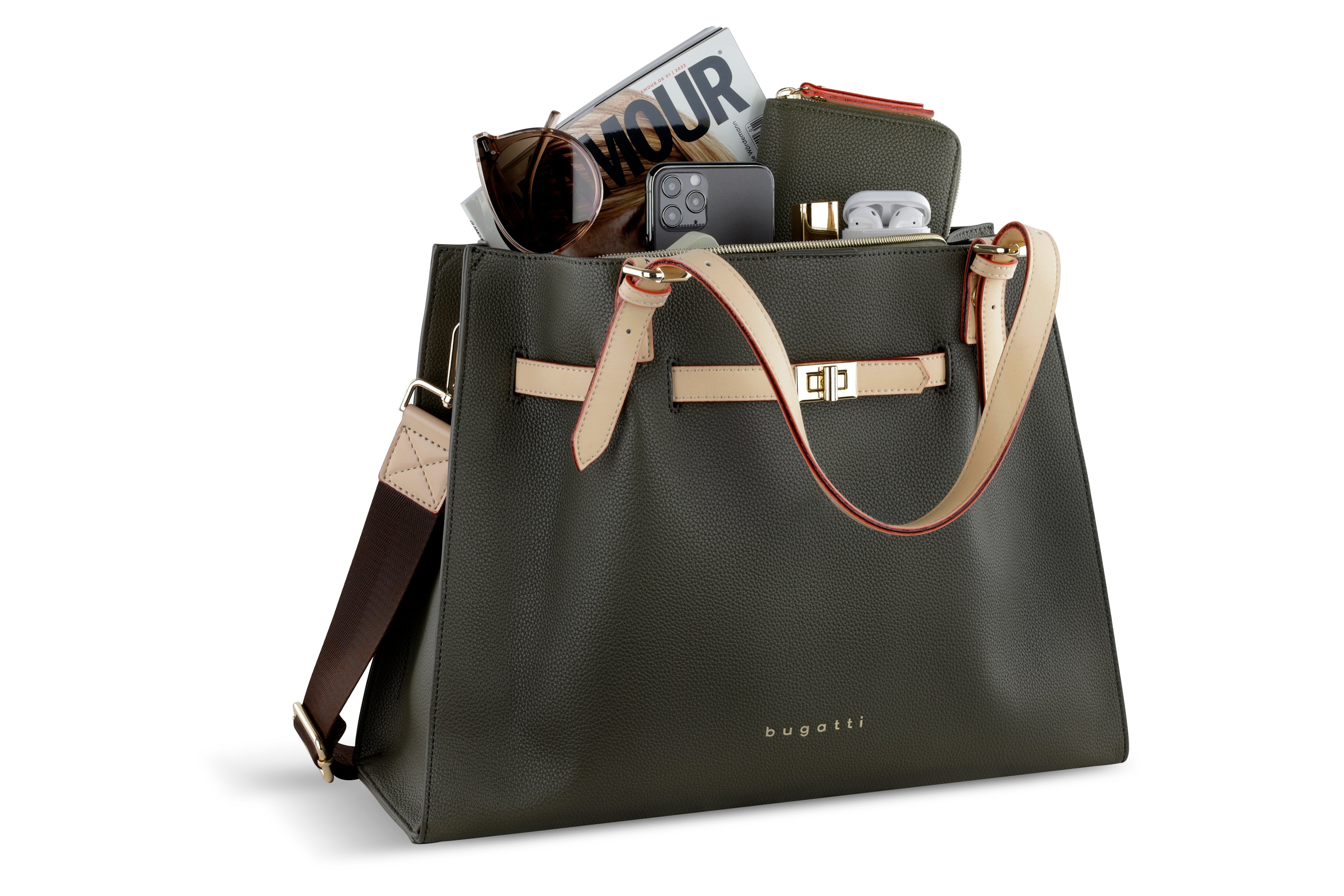 Bugatti ELLASchultertasche groß, olive – Ansicht 1