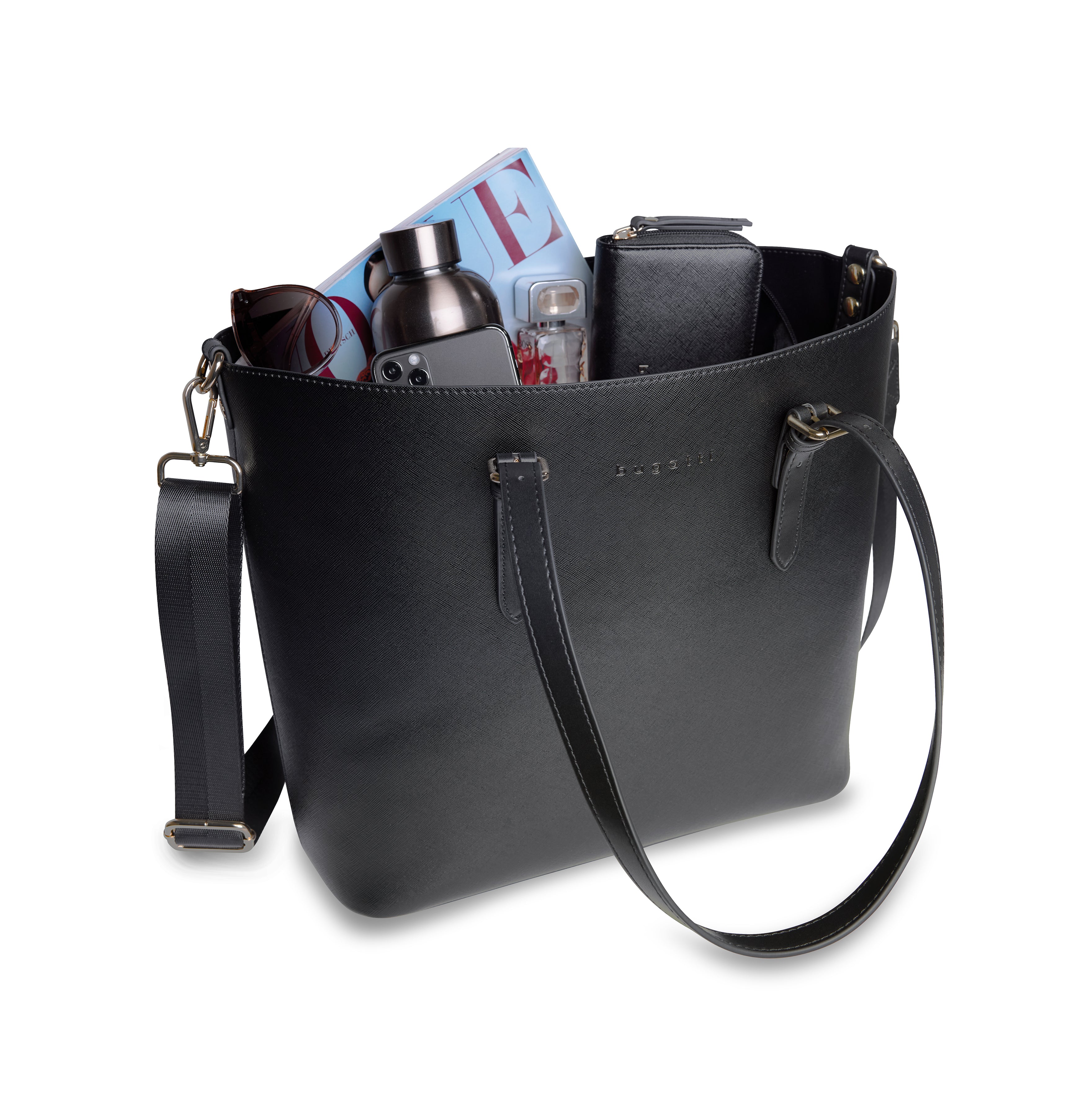 Bugatti Ella Shopper L, schwarz saffiano – Ansicht 1