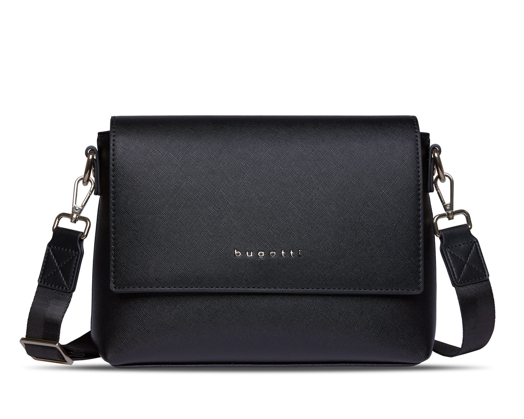 Bugatti Schultertasche Ella, Saffino Schwarz