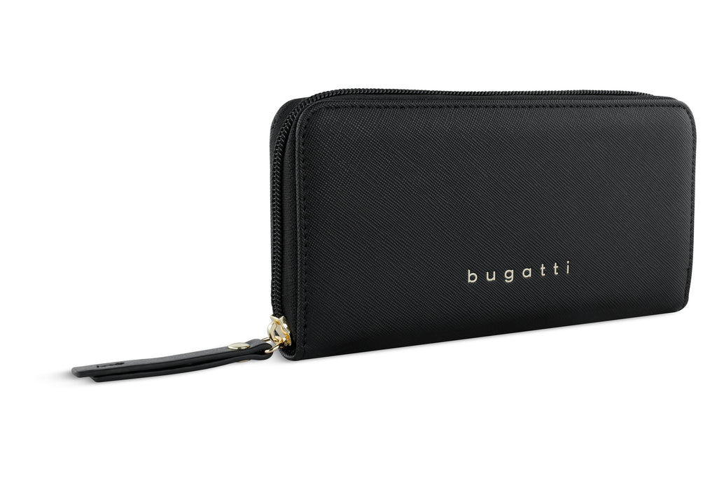 Bugatti ELLA Damengeldbörse lang, schwarz saffiano – Ansicht 3