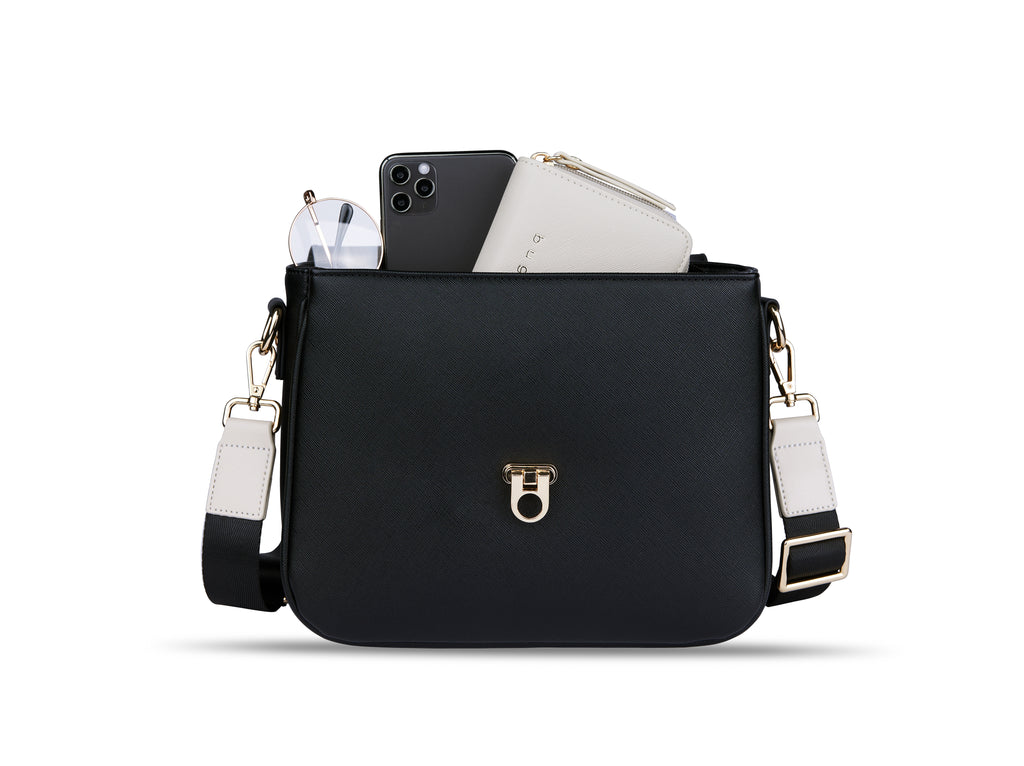 Bugatti Classic Bag Ella, Saffino Schwarz