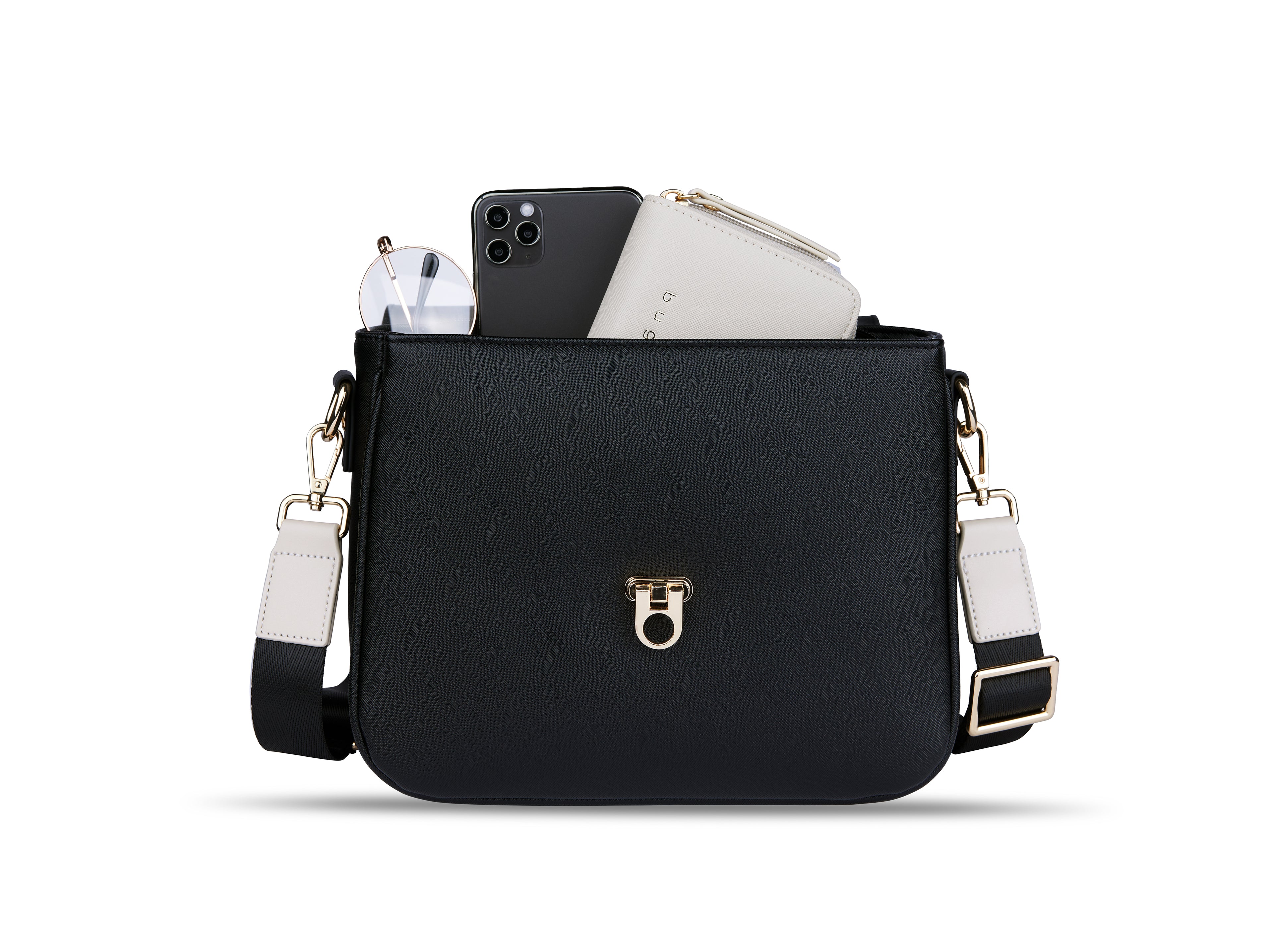 Bugatti Classic Bag Ella, Saffino Schwarz