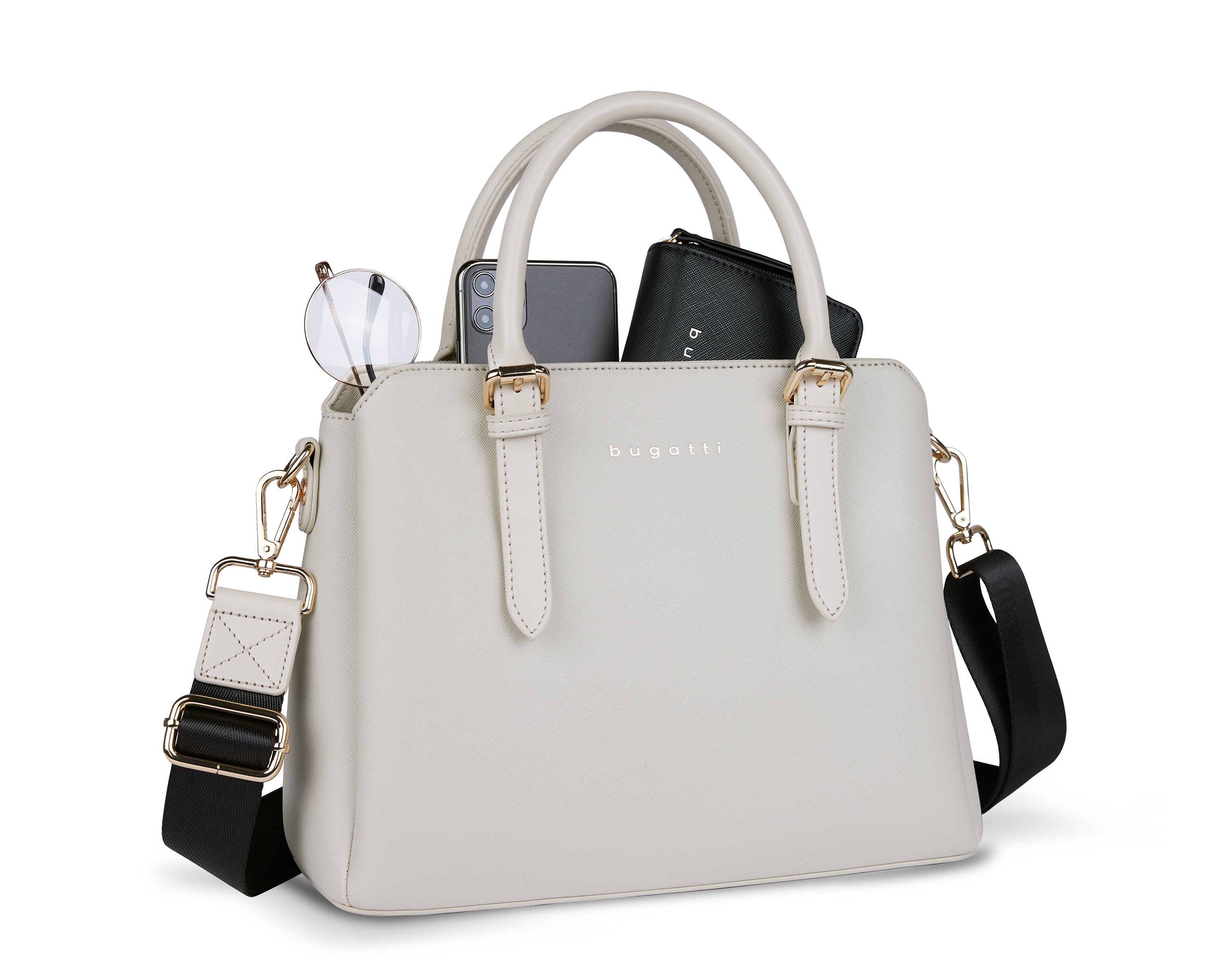 Bugatti Ella Handtasche M, beige saffiano – Ansicht 1