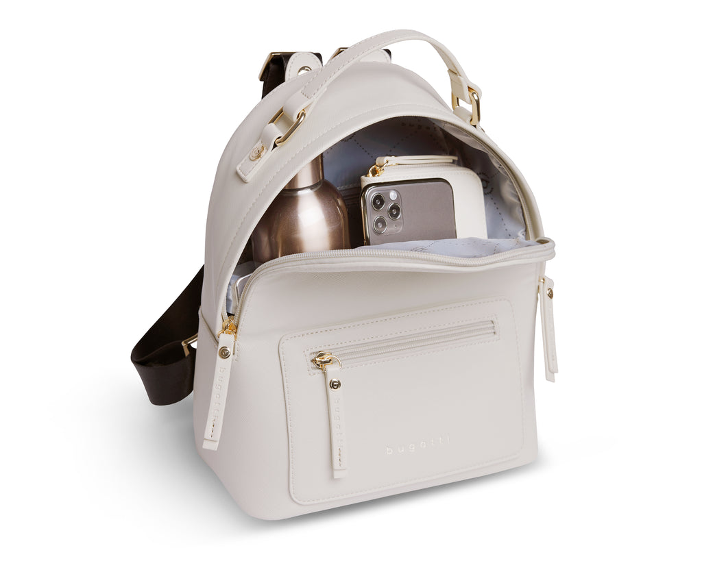 Bugatti ELLA Rucksack klein, beige saffiano – Ansicht 1