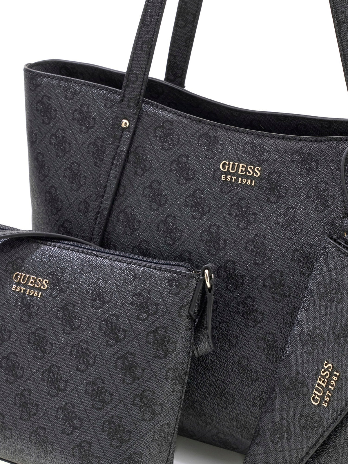 GUESS Accessories GUESS Damen-Shopper Brenton Top Zip Tote – Coal Logo COAL LOGO · Bild 5