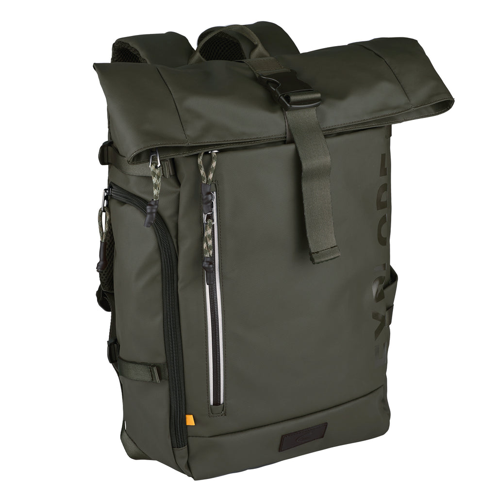 camel active Explore Rolltop-Rucksack L, Khaki – Ansicht 2