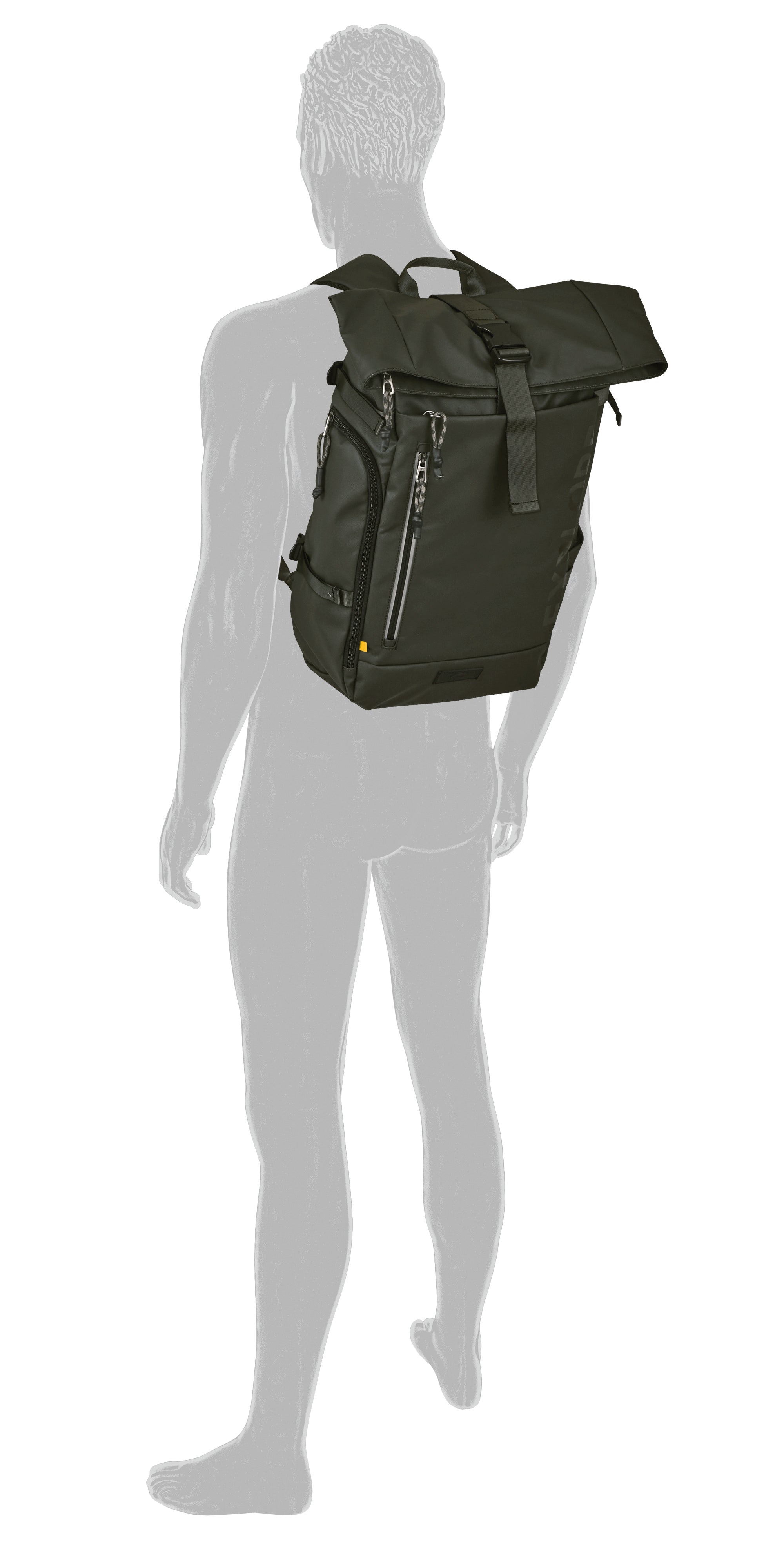 camel active Explore Rolltop-Rucksack L, Khaki – Ansicht 5