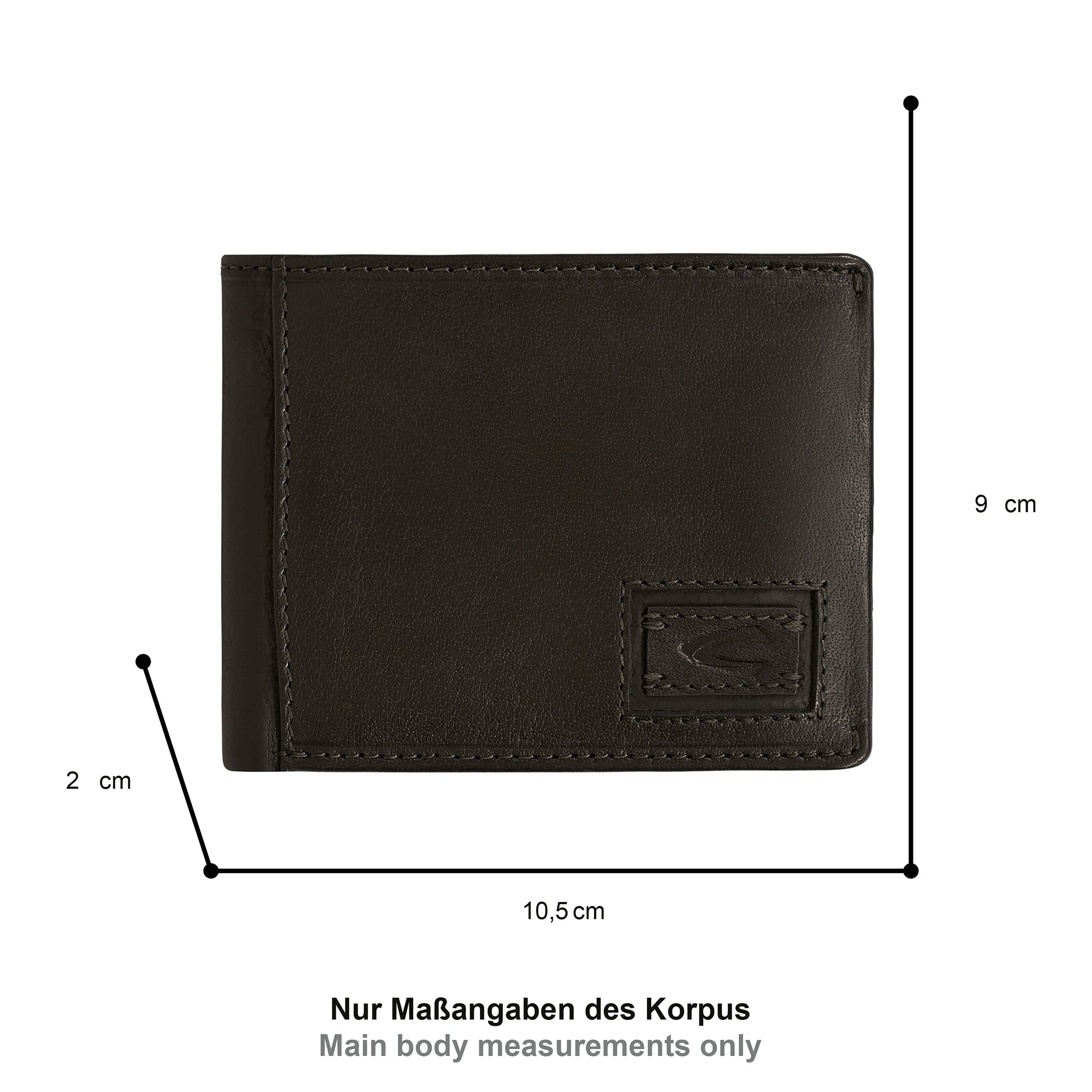 camel active Dust Geldbörse Jeansformat, Schwarz – Ansicht 1