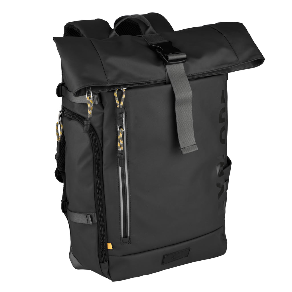 camel active Explore Rolltop-Rucksack L, Schwarz – Ansicht 2
