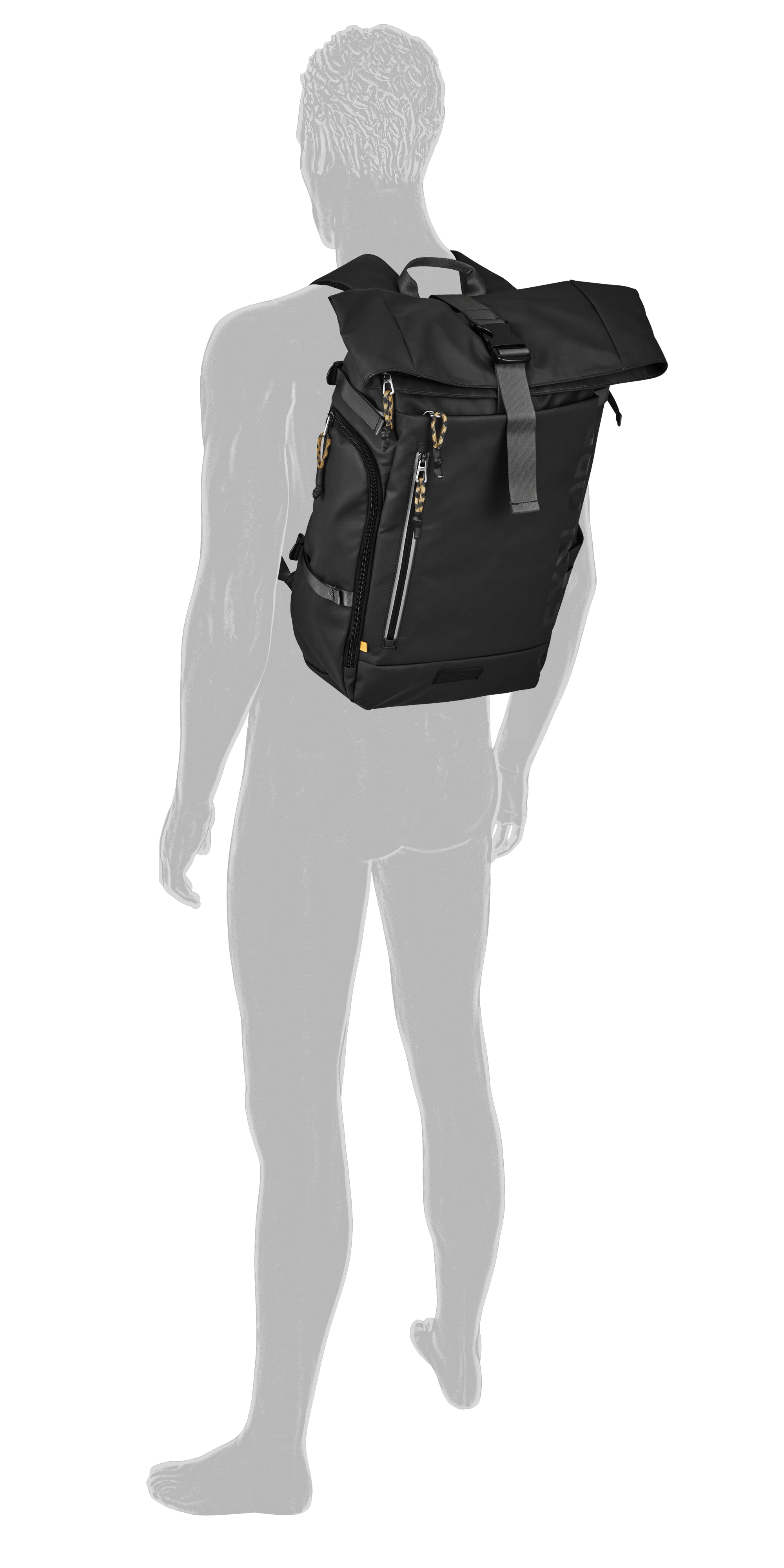 camel active Explore Rolltop-Rucksack L, Schwarz – Ansicht 5