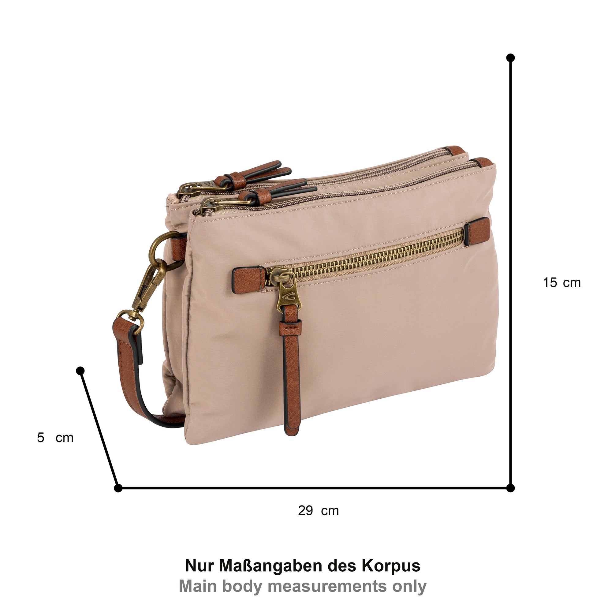 camel active Bari Umhängetasche S, Beige – Ansicht 1