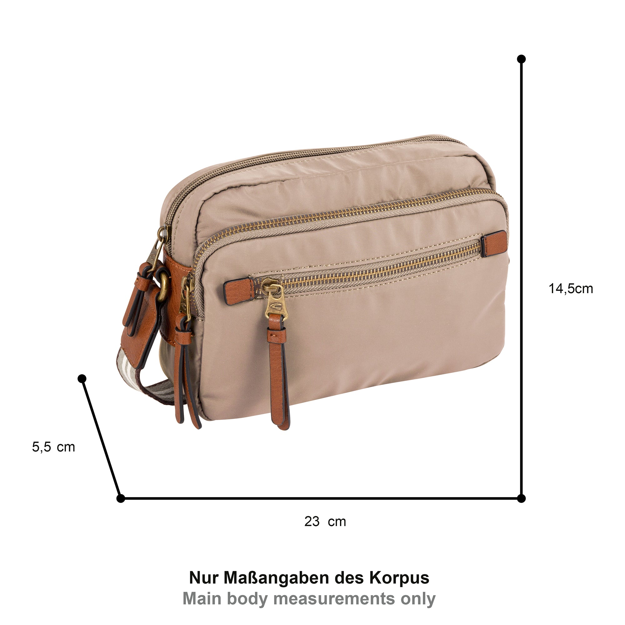 camel active Bari Umhängetasche M, Beige – Ansicht 1
