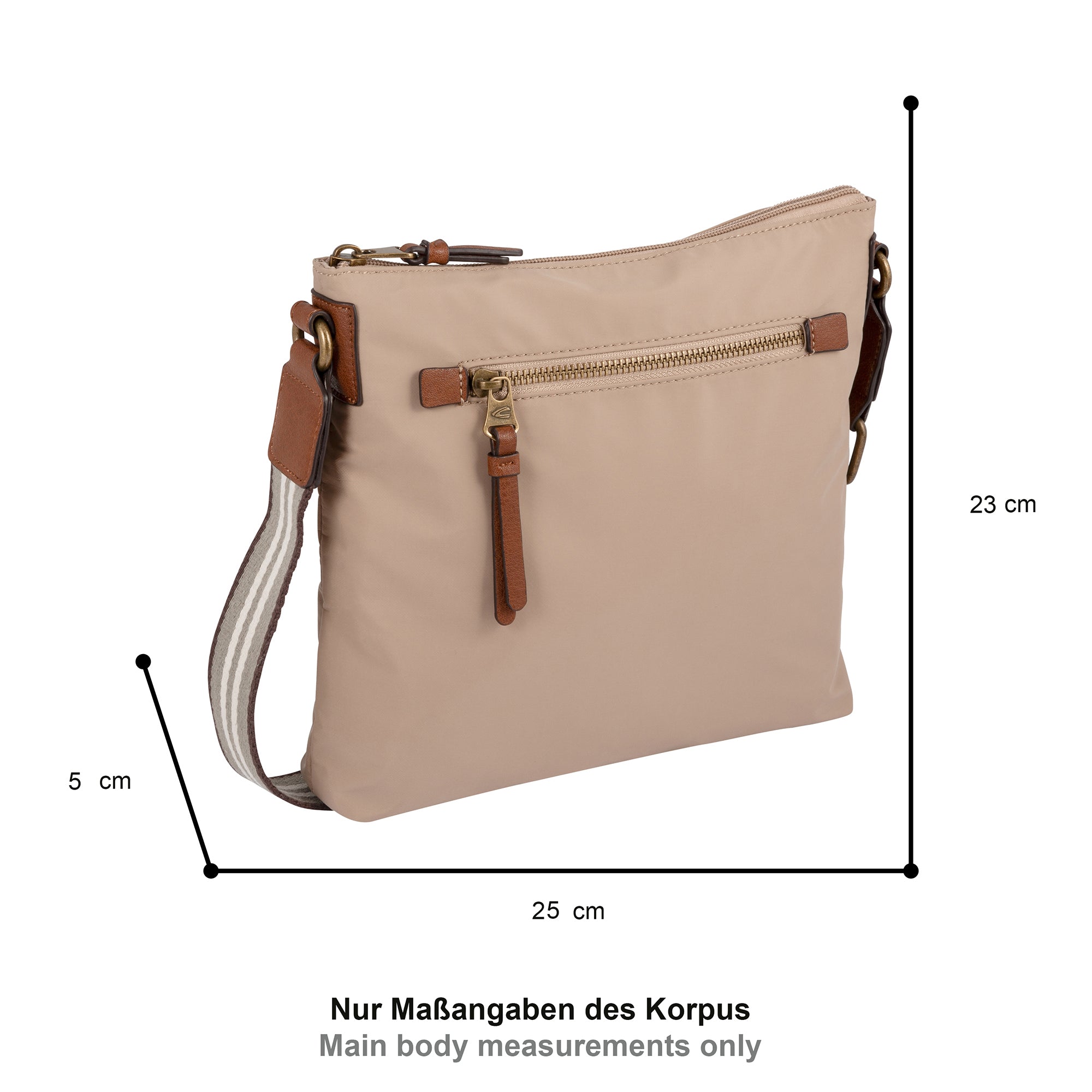 camel active Bari Umhängetasche L, Beige – Ansicht 1