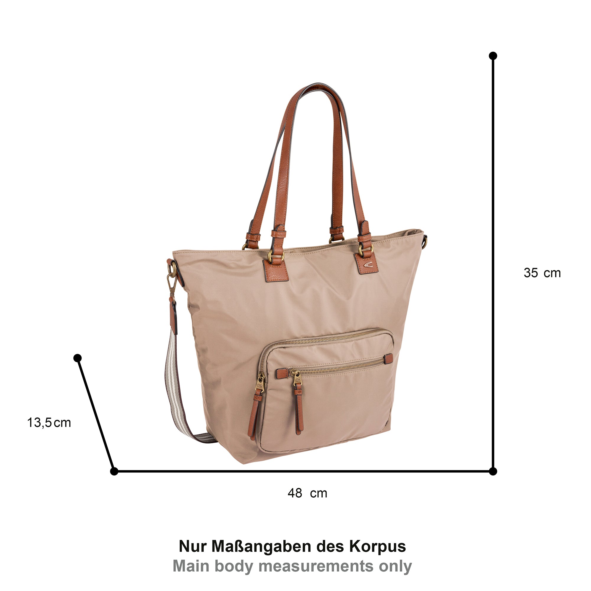 camel active Bari Shopper L, Beige – Ansicht 1