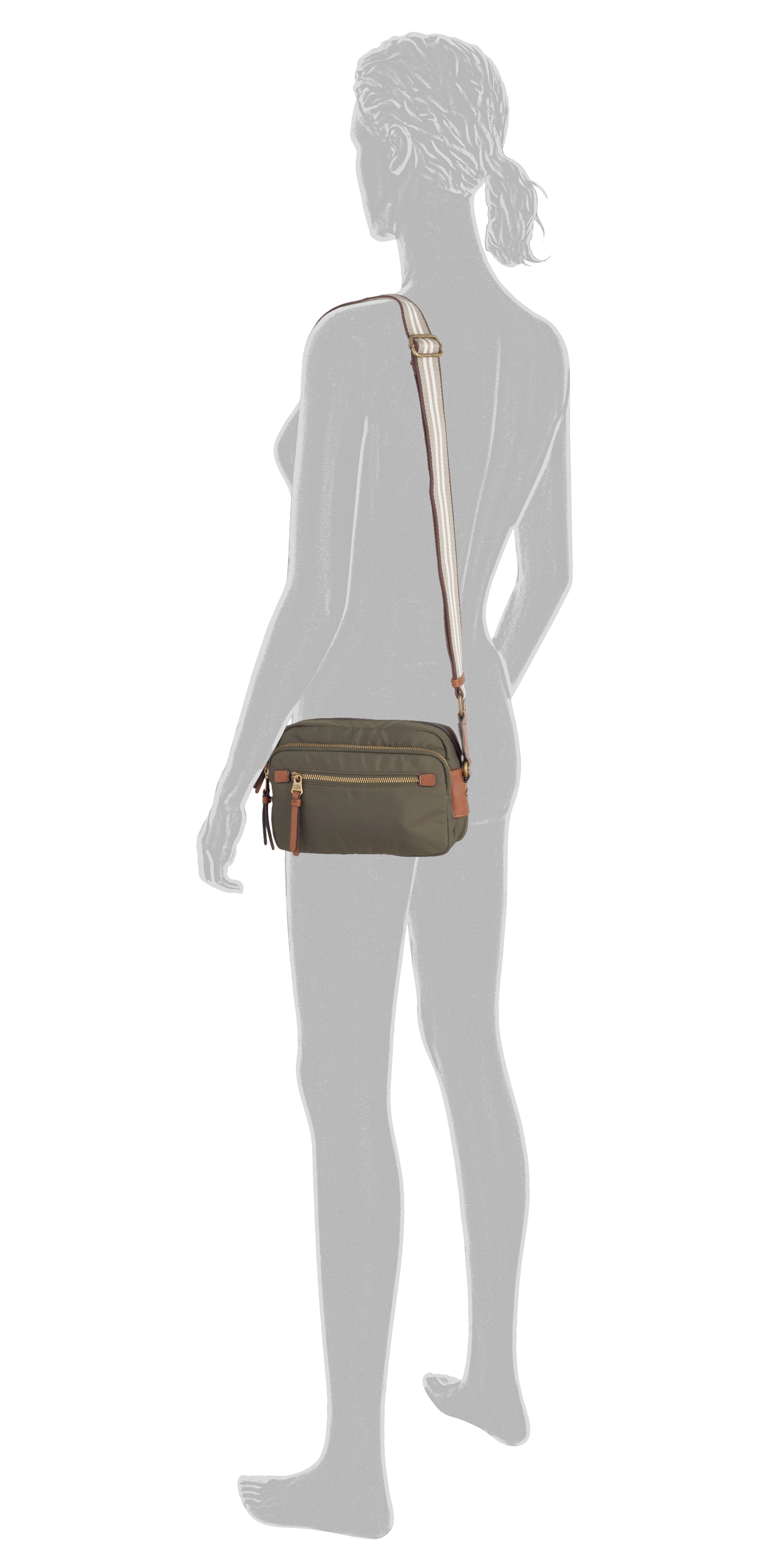 camel active Bari Umhängetasche M, Khaki – Ansicht 5