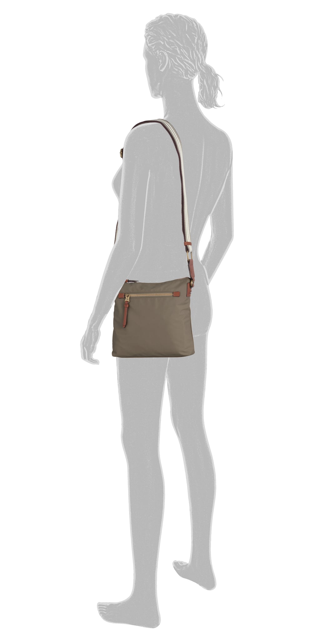 camel active Bari Umhängetasche L, Khaki – Ansicht 5
