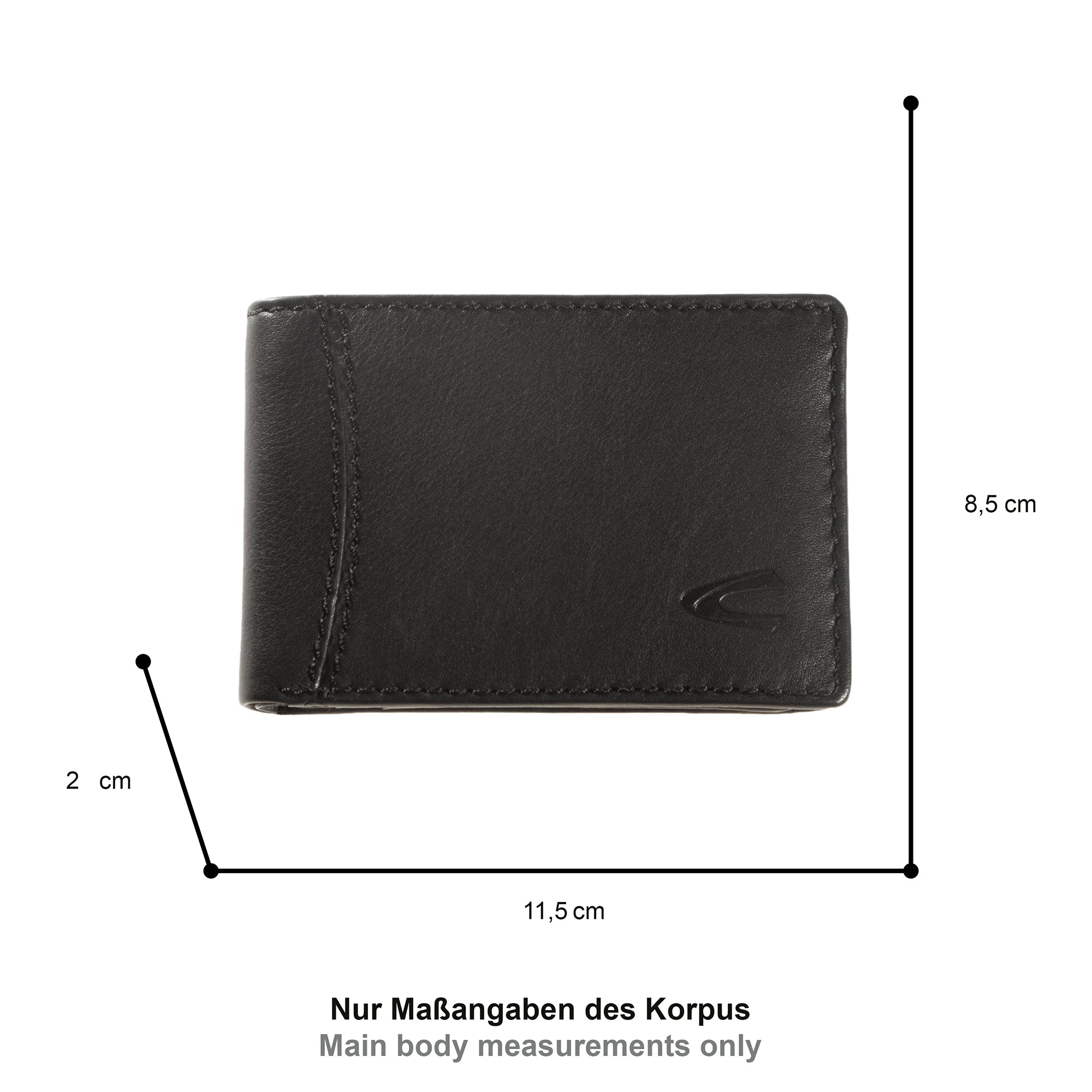 camel active Cordoba Geldbörse Querformat, Schwarz – Ansicht 1