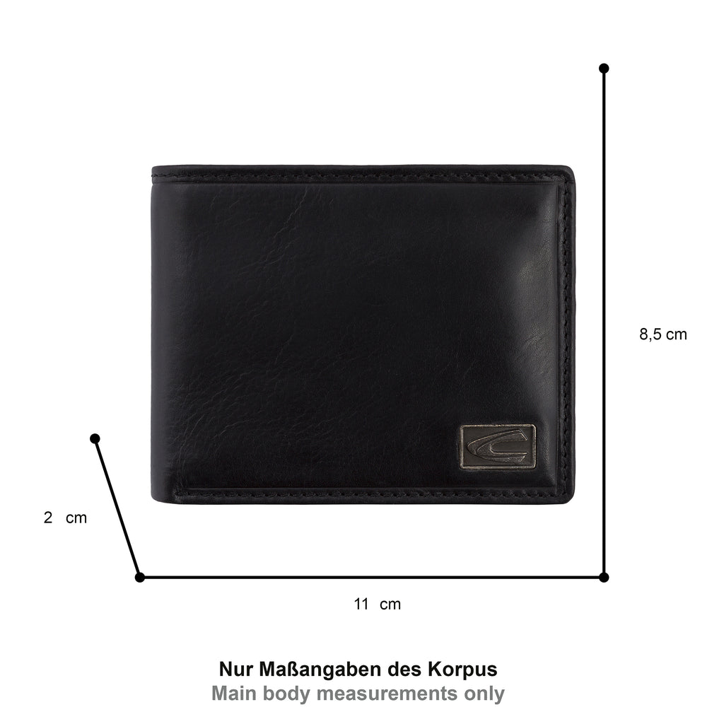camel active Japan Geldbörse Jeansformat, Schwarz – Ansicht 1