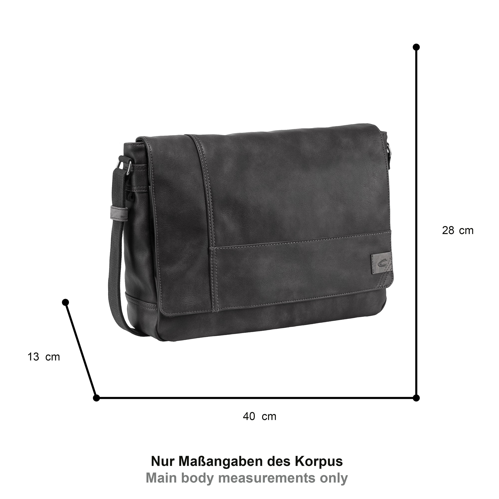camel active Laos Messenger Bag, Schwarz – Ansicht 1