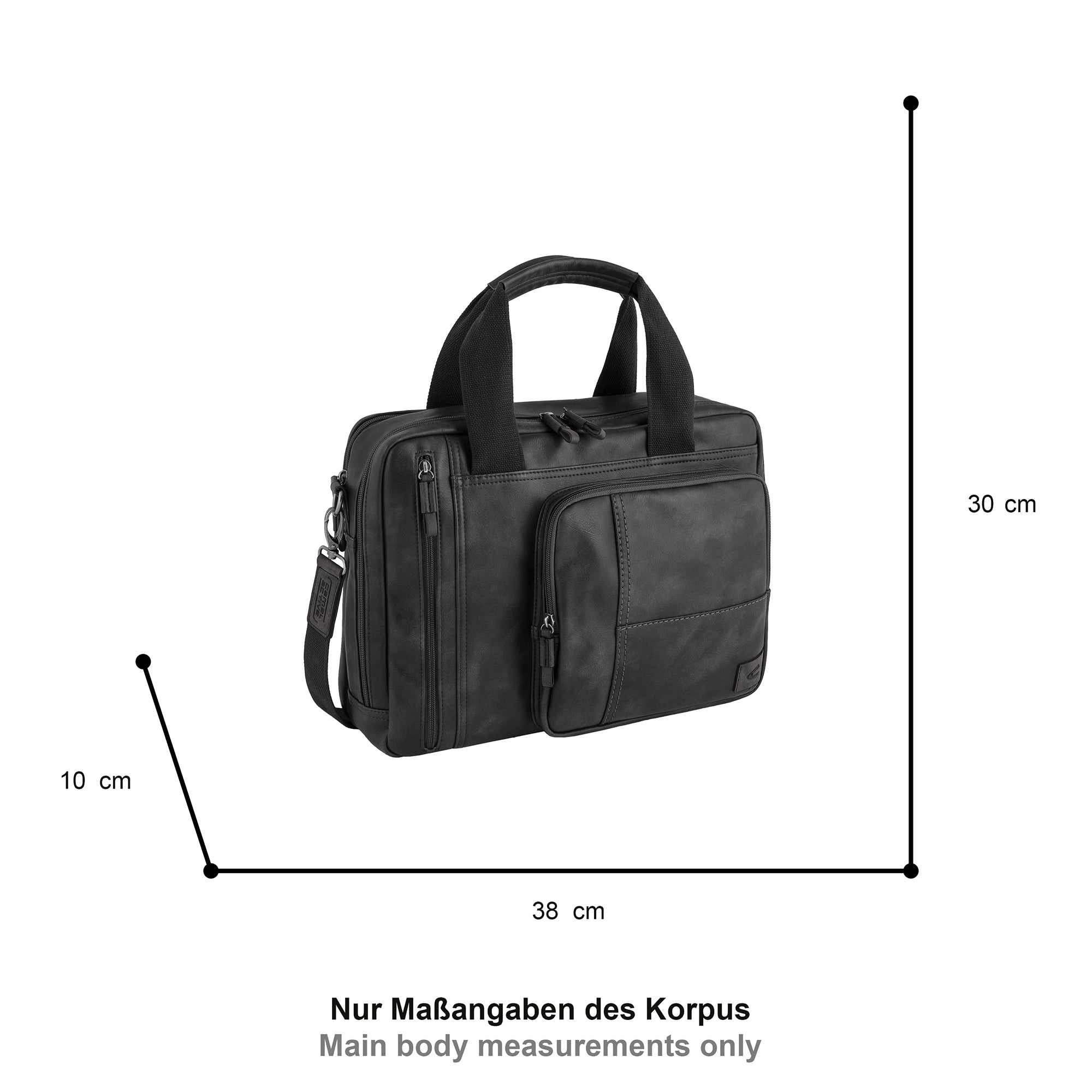 camel active Laos Businesstasche, Schwarz – Ansicht 1