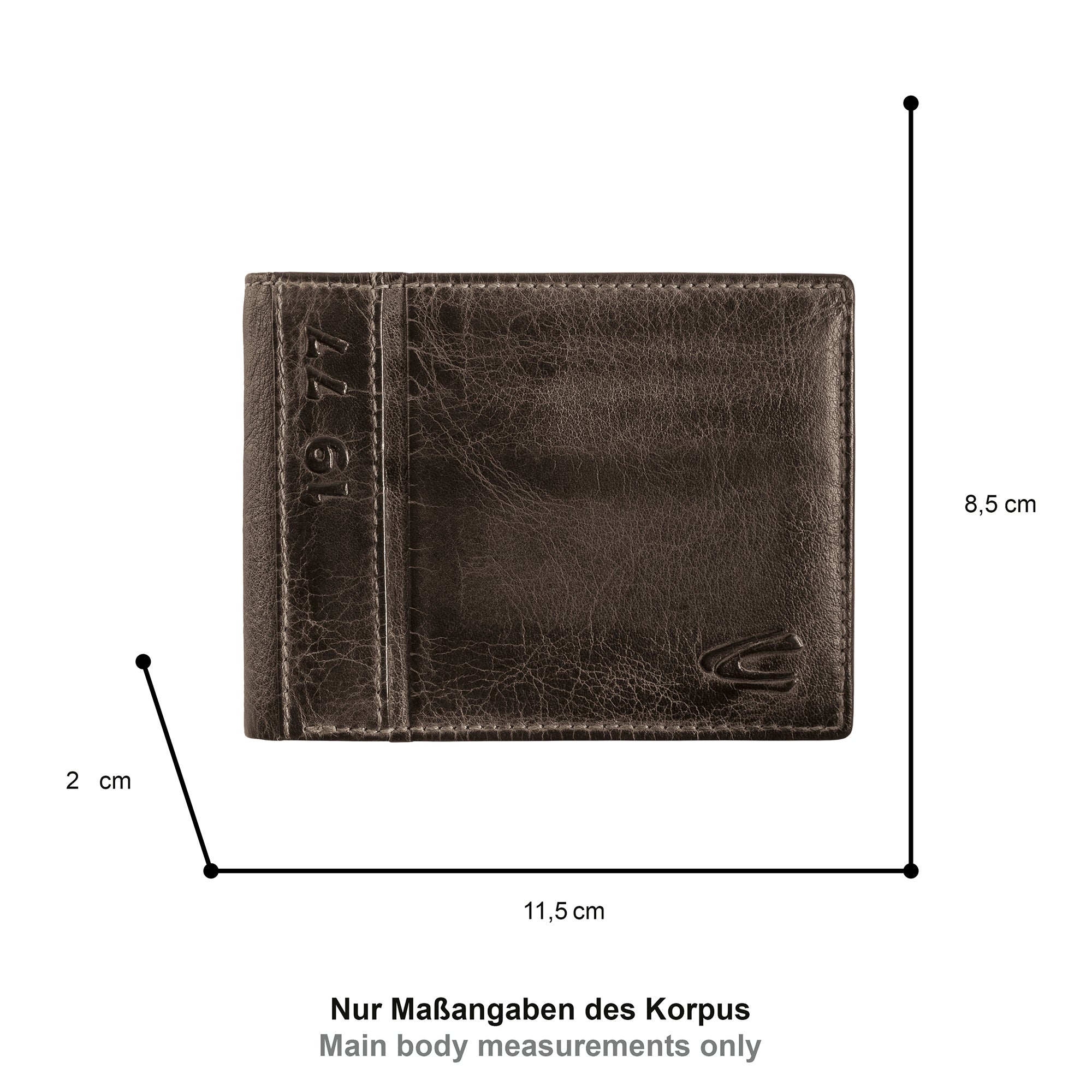 camel active Melbourne Geldbörse Jeansformat, Schwarz – Ansicht 1