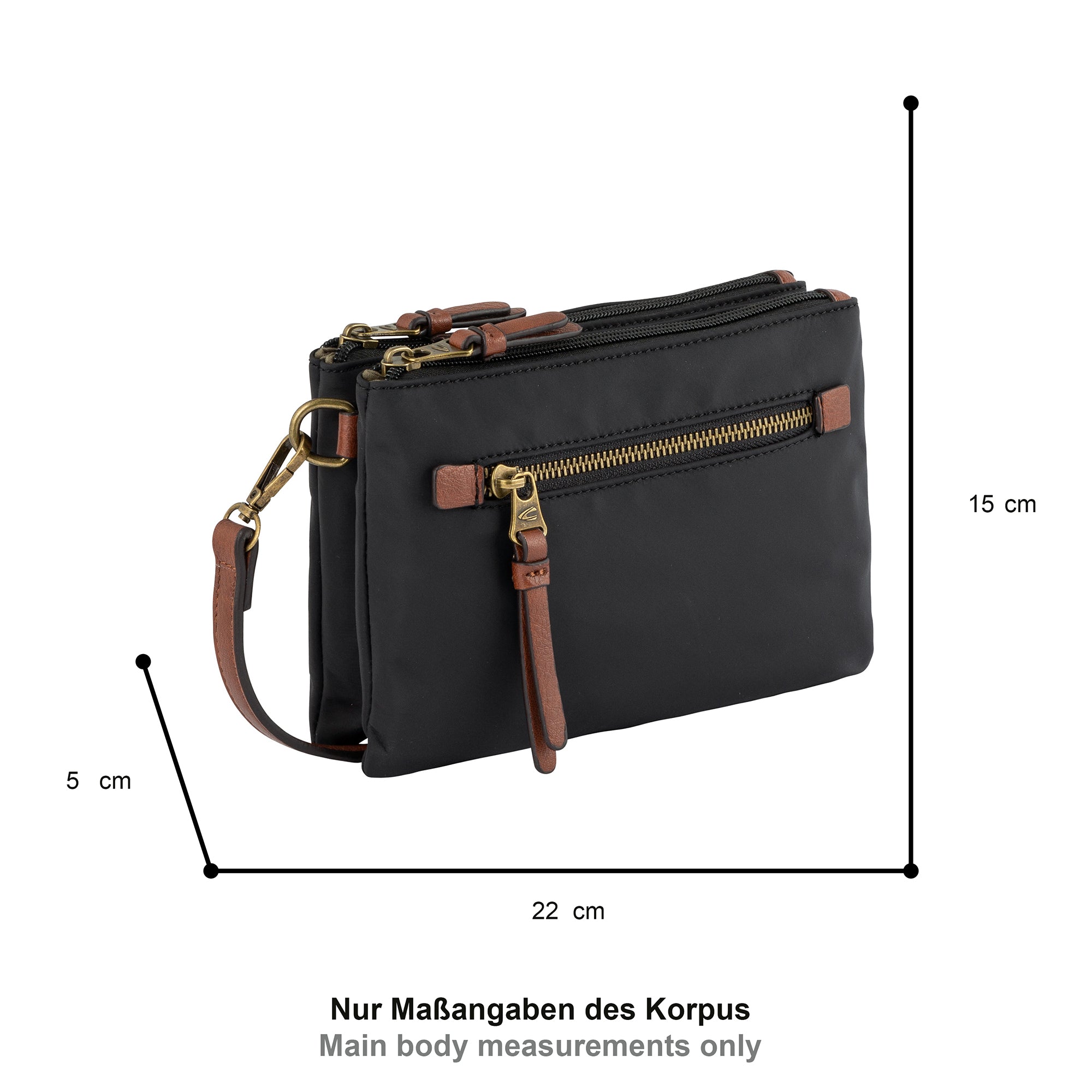camel active Bari Umhängetasche S, Schwarz – Ansicht 1