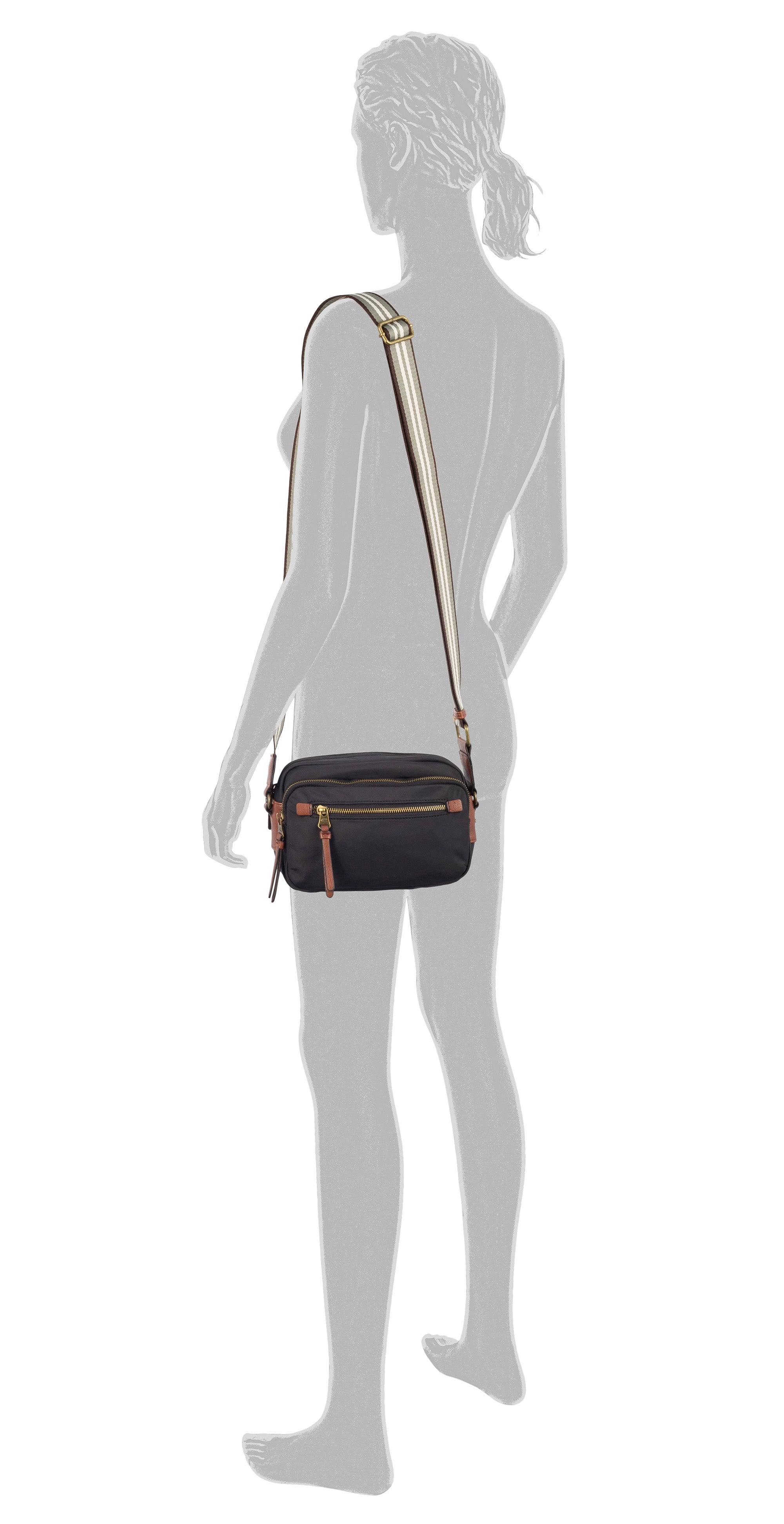 camel active Bari Umhängetasche M, Schwarz – Ansicht 5