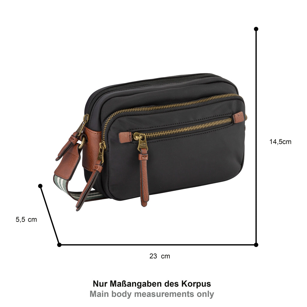 camel active Bari Umhängetasche M, Schwarz – Ansicht 1