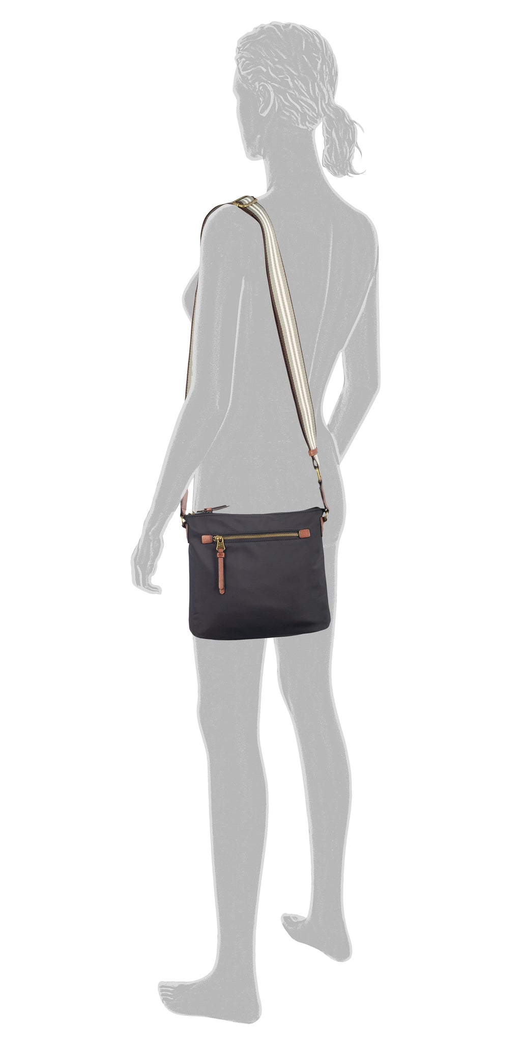 camel active Bari Umhängetasche L, Schwarz – Ansicht 5