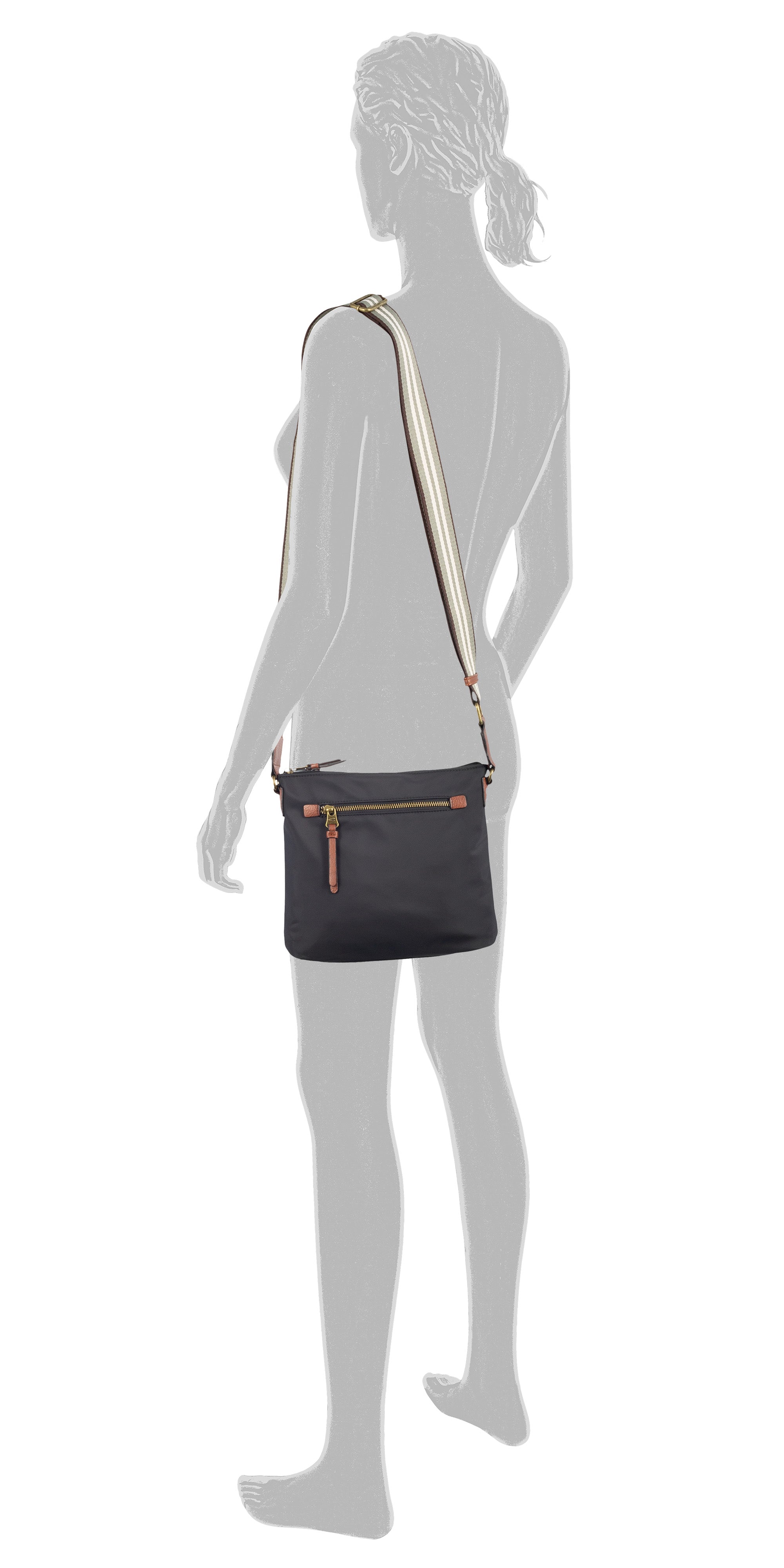 camel active Bari Umhängetasche L, Schwarz – Ansicht 5