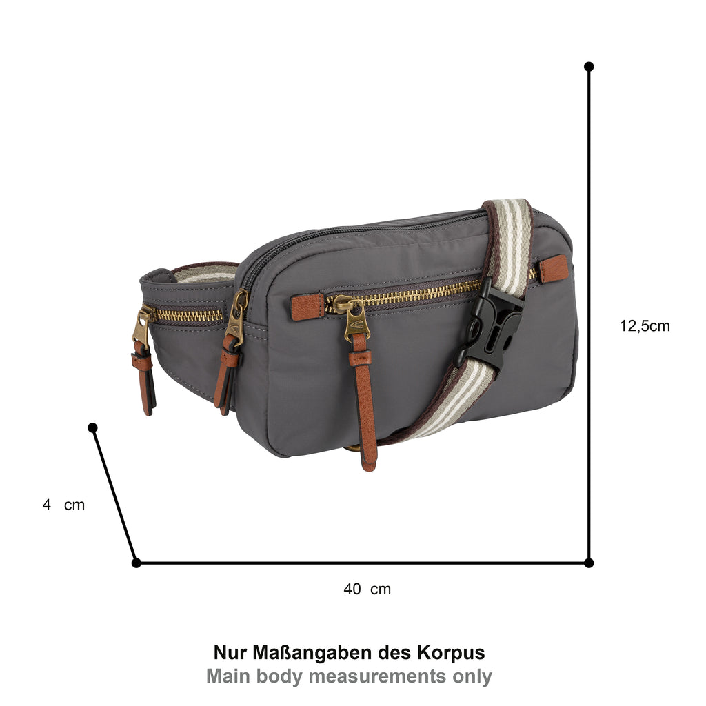 camel active Bari Gürteltasche, Dunkelgrau – Ansicht 1