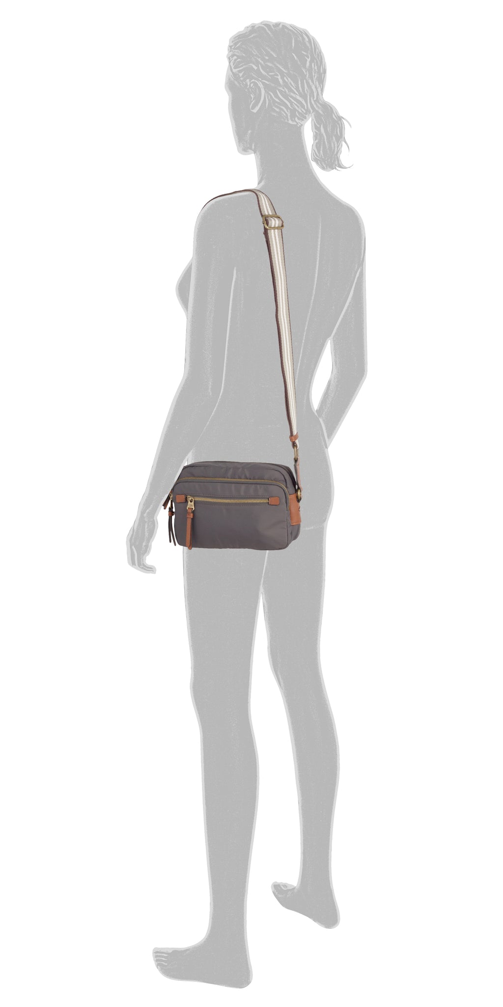 camel active Bari Umhängetasche M, Dunkelgrau – Ansicht 5