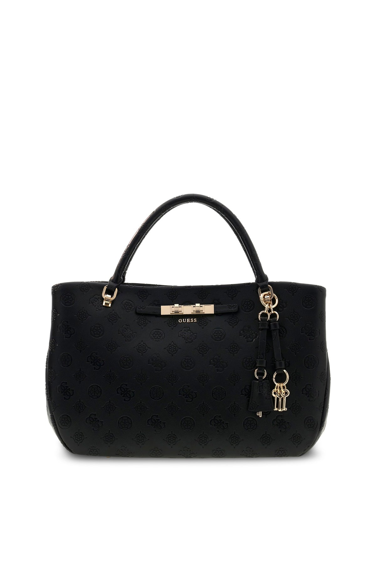 GUESS Accessories GUESS Damen-Handtasche Carmella Girlfriend Satchel – Black Logo BLACK LOGO · Bild 1