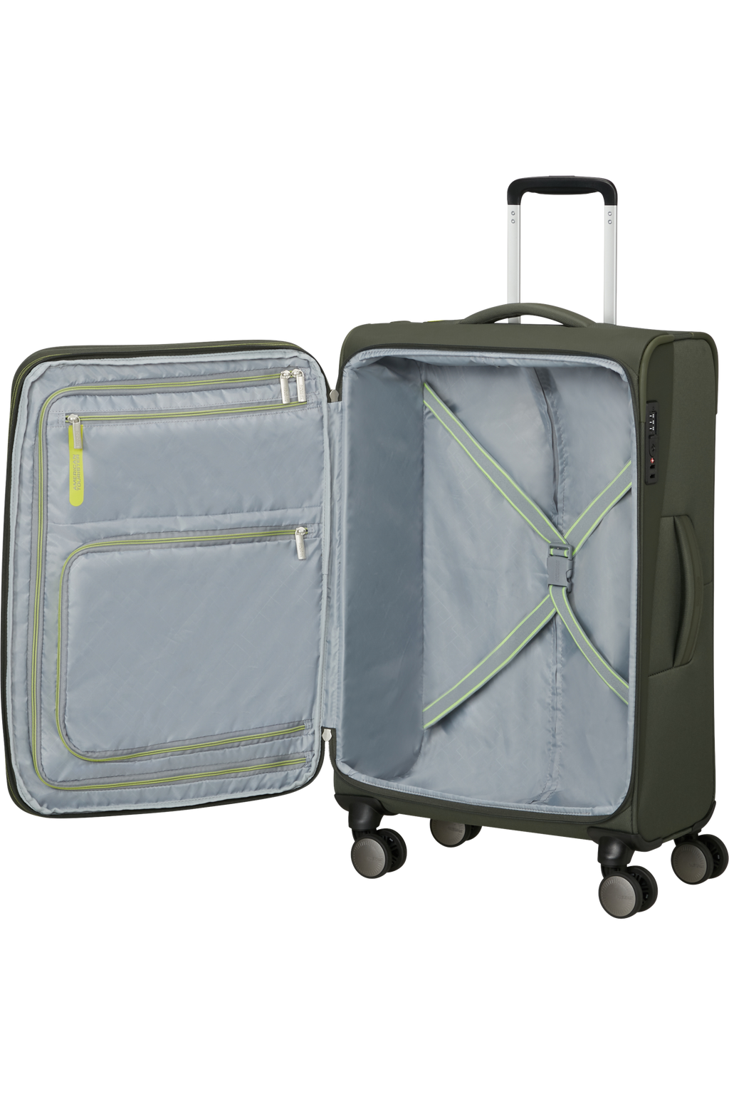 American Tourister WANDERLITE Trolley M, Dark Khaki – Produktansicht 3