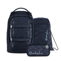 Satch pack Set Cyber Blue mit Schulrucksack, Schlamperbox und Sportbeutel