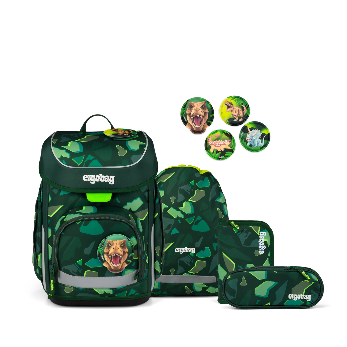 ergobag cubo Schulranzen-Set – DinosauriBär